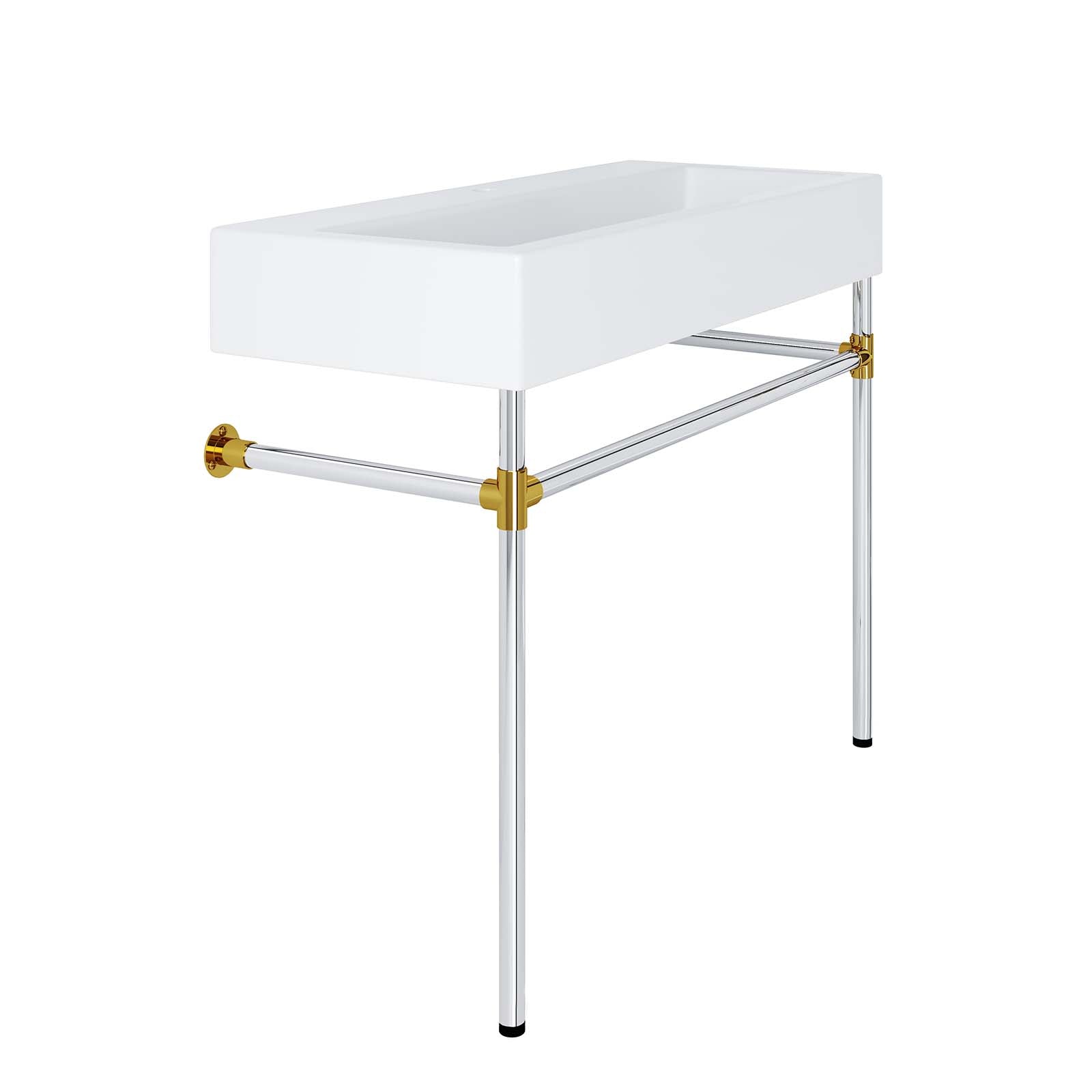 Redeem 40" Silver Stainless Steel Wall-Mount Bathroom Vanity By Modway - EEI-5546 | Bathroom Accessories | Modishstore - 4