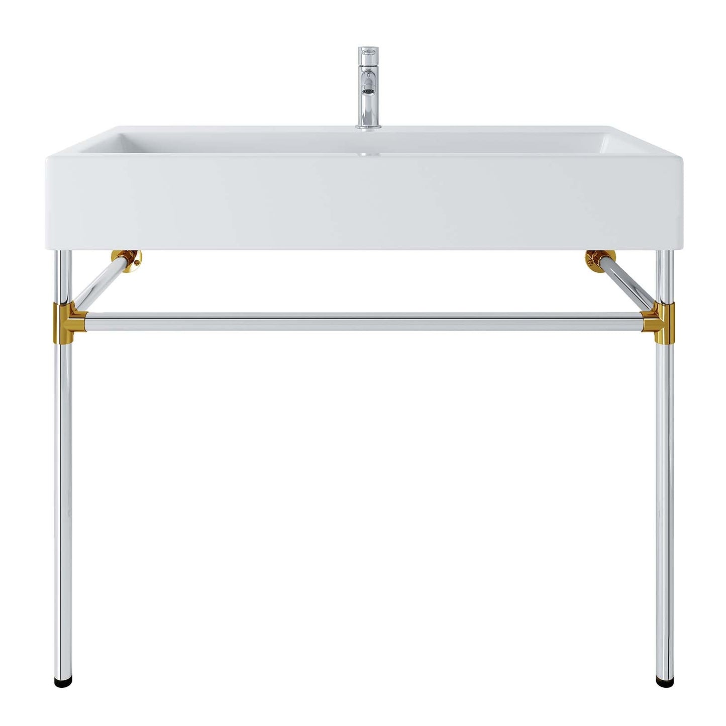 Redeem 40" Silver Stainless Steel Wall-Mount Bathroom Vanity By Modway - EEI-5546 | Bathroom Accessories | Modishstore - 6