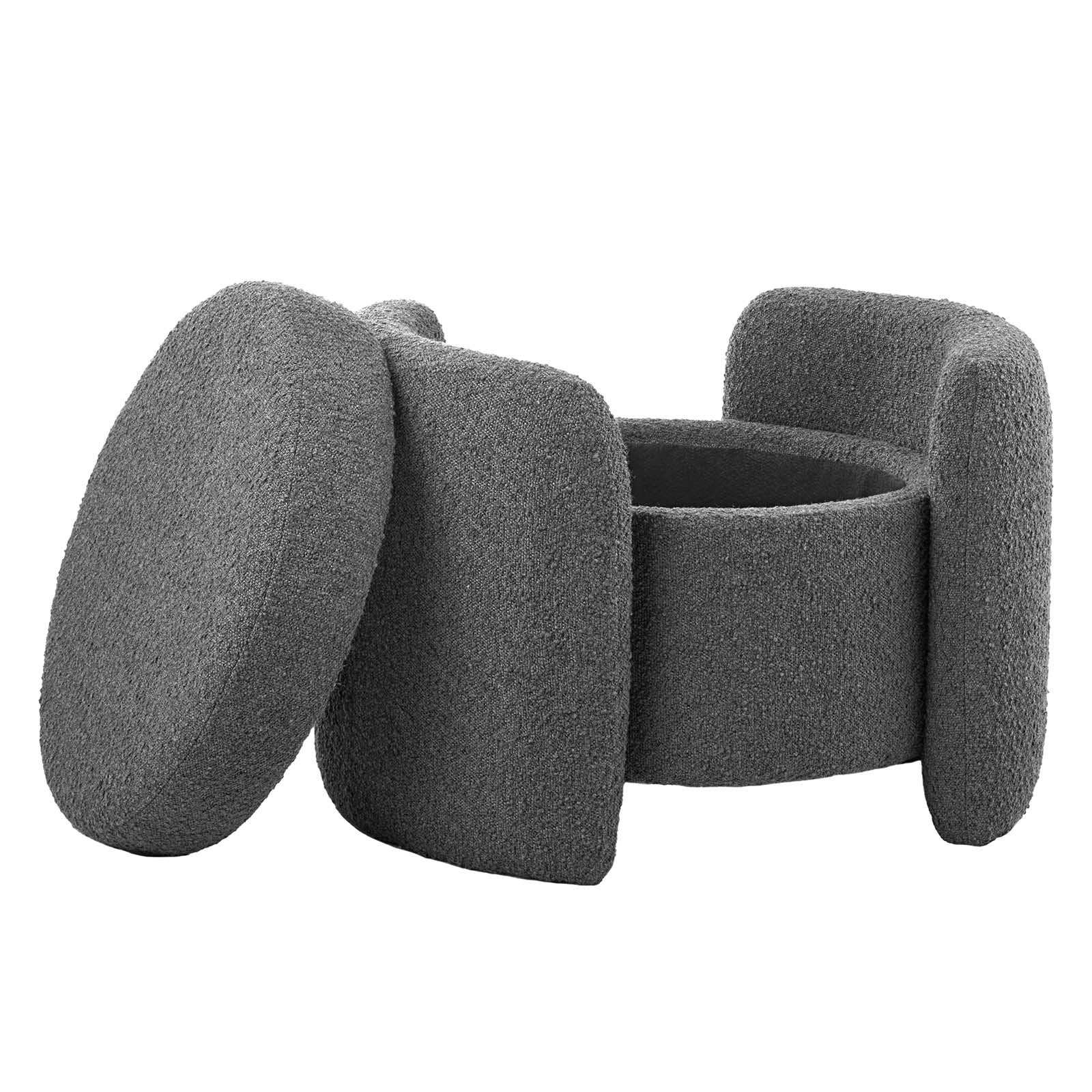 Modway Nebula Boucle Upholstered Upholstered Ottoman | Ottomans | Modishstore-13