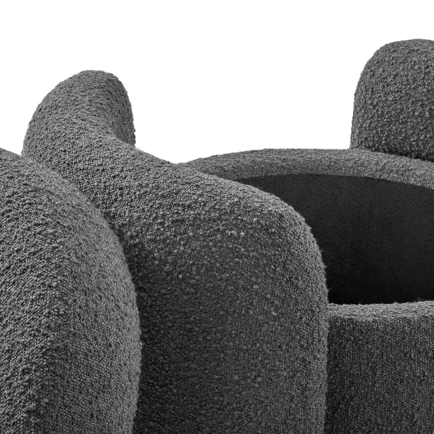 Modway Nebula Boucle Upholstered Upholstered Ottoman | Ottomans | Modishstore-8
