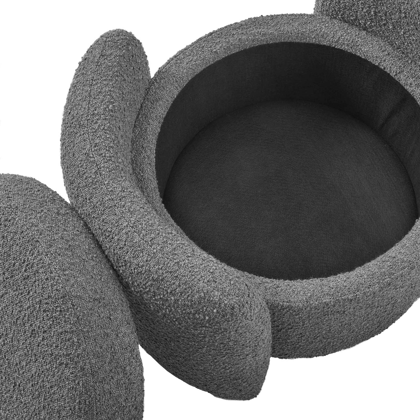 Modway Nebula Boucle Upholstered Upholstered Ottoman | Ottomans | Modishstore-10