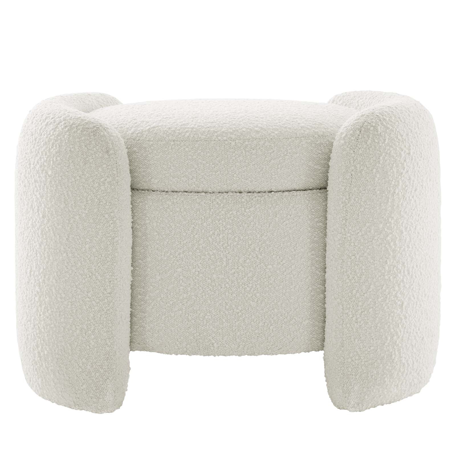 Modway Nebula Boucle Upholstered Upholstered Ottoman | Ottomans | Modishstore-2