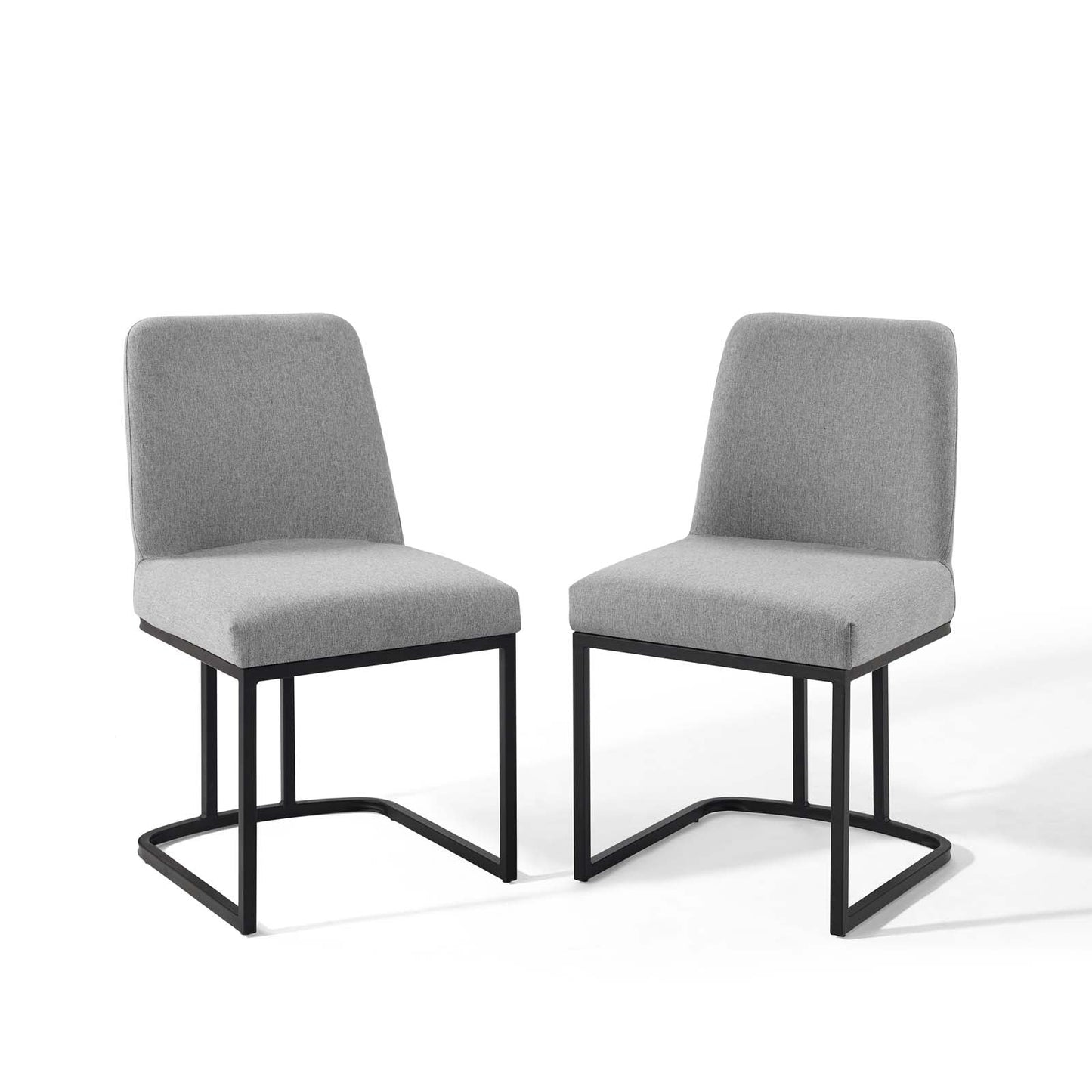 Amplify Sled Base Upholstered Fabric Dining Chairs - Set of 2 By Modway | Dining Chairs | 
