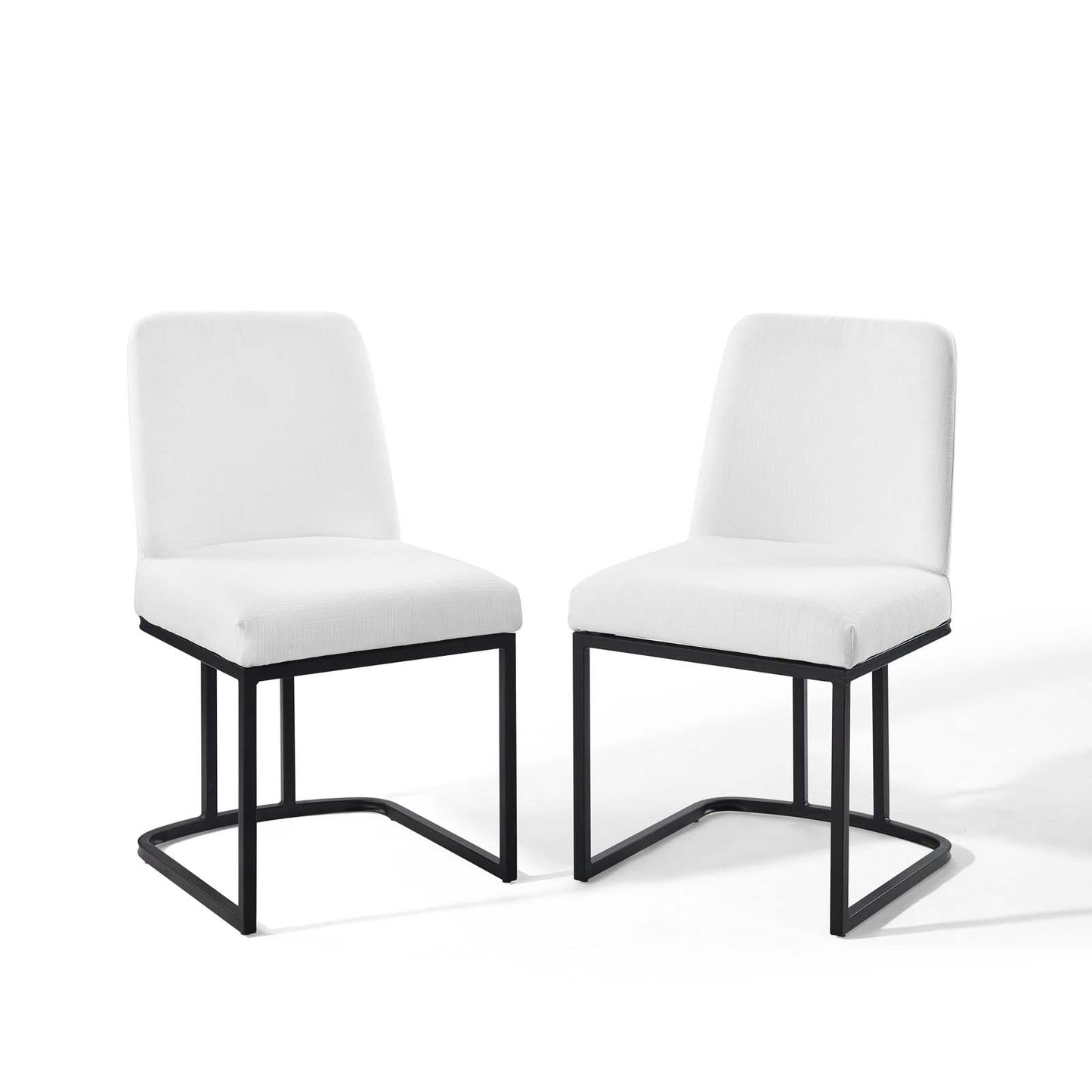 Amplify Sled Base Upholstered Fabric Dining Chairs - Set of 2 By Modway | Dining Chairs