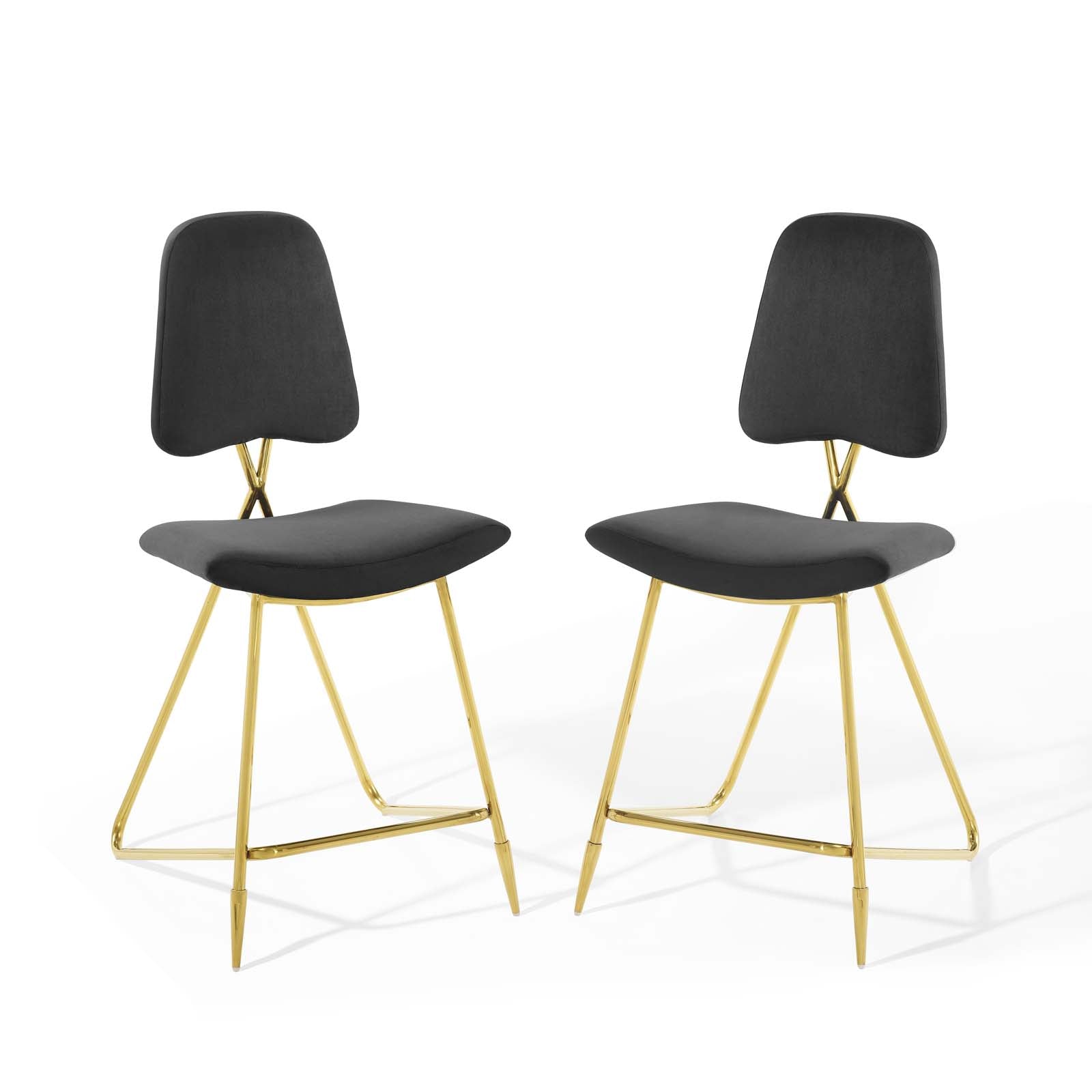 Ponder Counter Stool Performance Velvet Set of 2 By Modway | Counter Stools | Modishstore