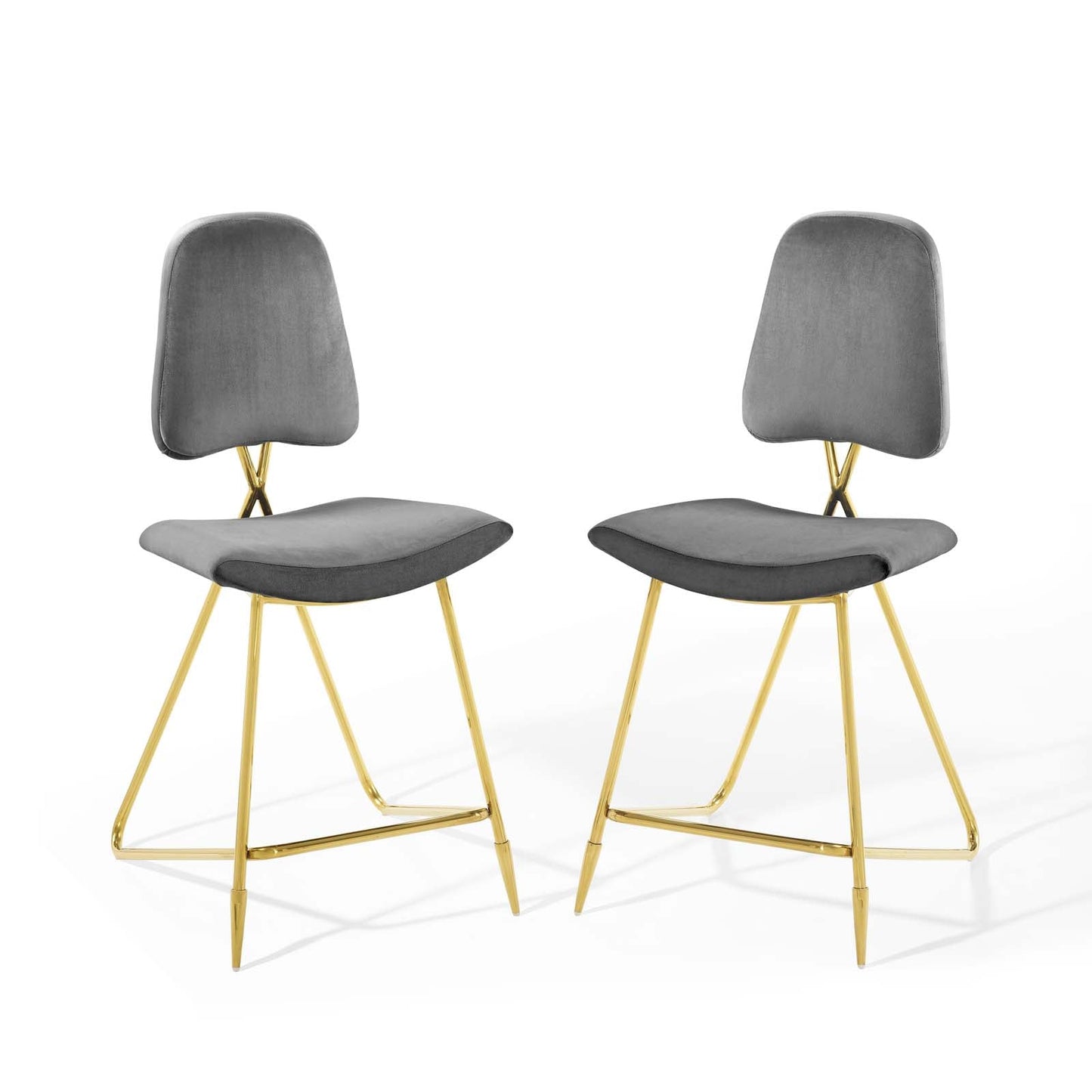 Ponder Counter Stool Performance Velvet Set of 2 By Modway | Counter Stools | Modishstore-6