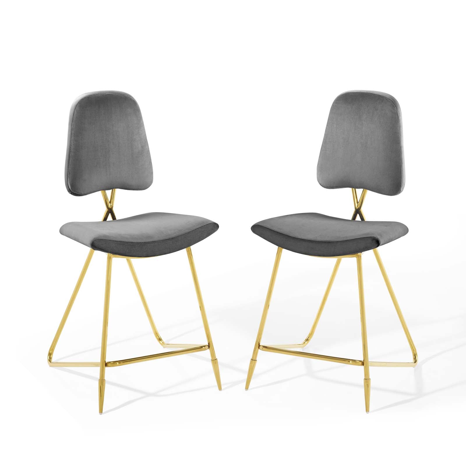 Ponder Counter Stool Performance Velvet Set of 2 By Modway | Counter Stools | Modishstore-6