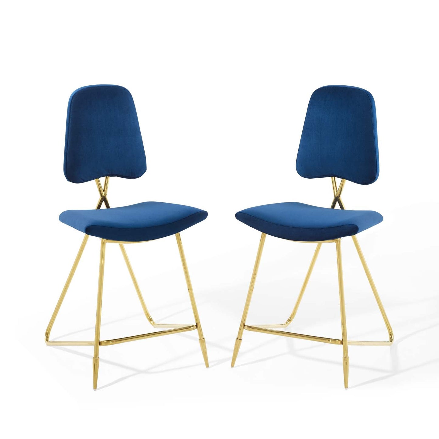 Ponder Counter Stool Performance Velvet Set of 2 By Modway | Counter Stools | Modishstore-16