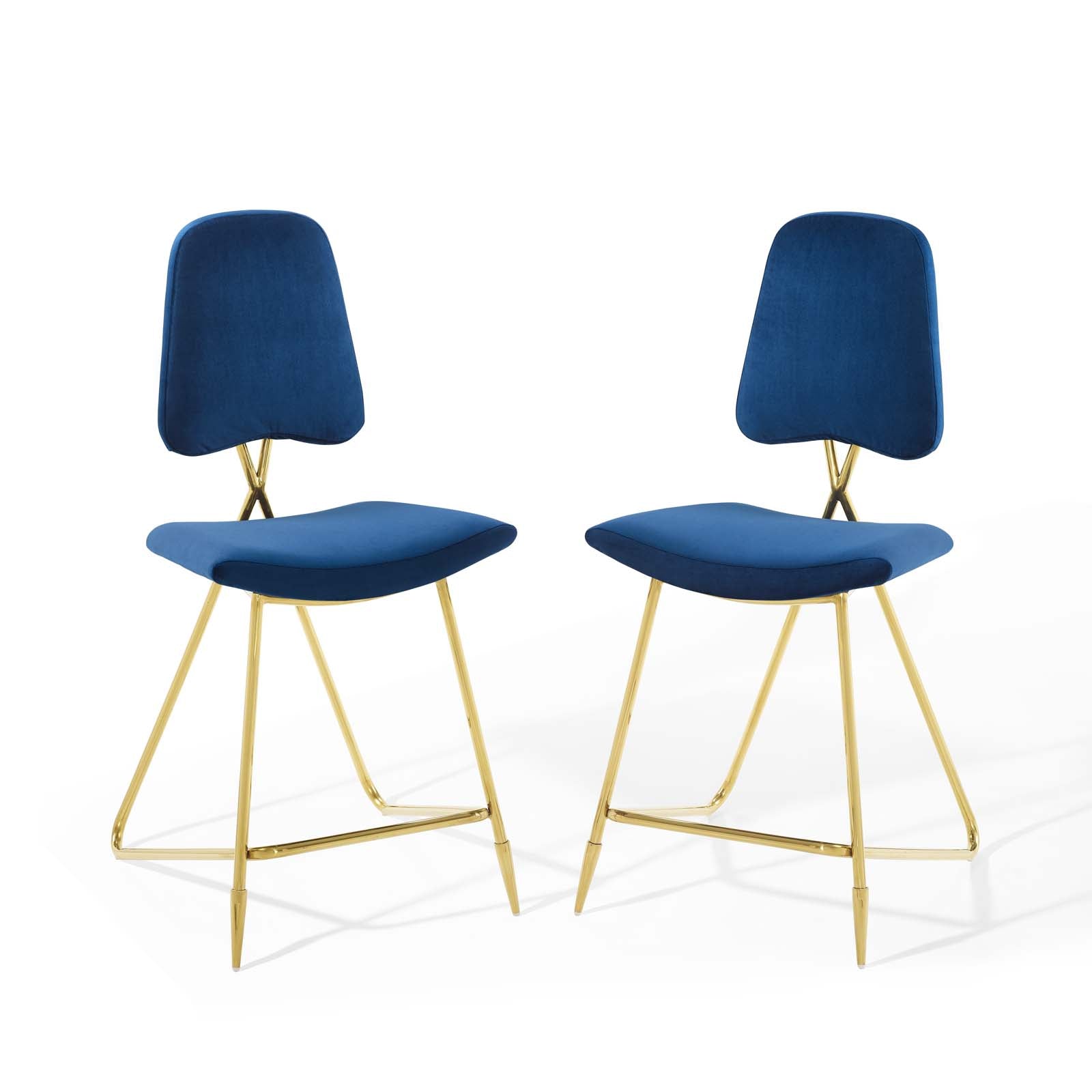 Ponder Counter Stool Performance Velvet Set of 2 By Modway | Counter Stools | Modishstore-16