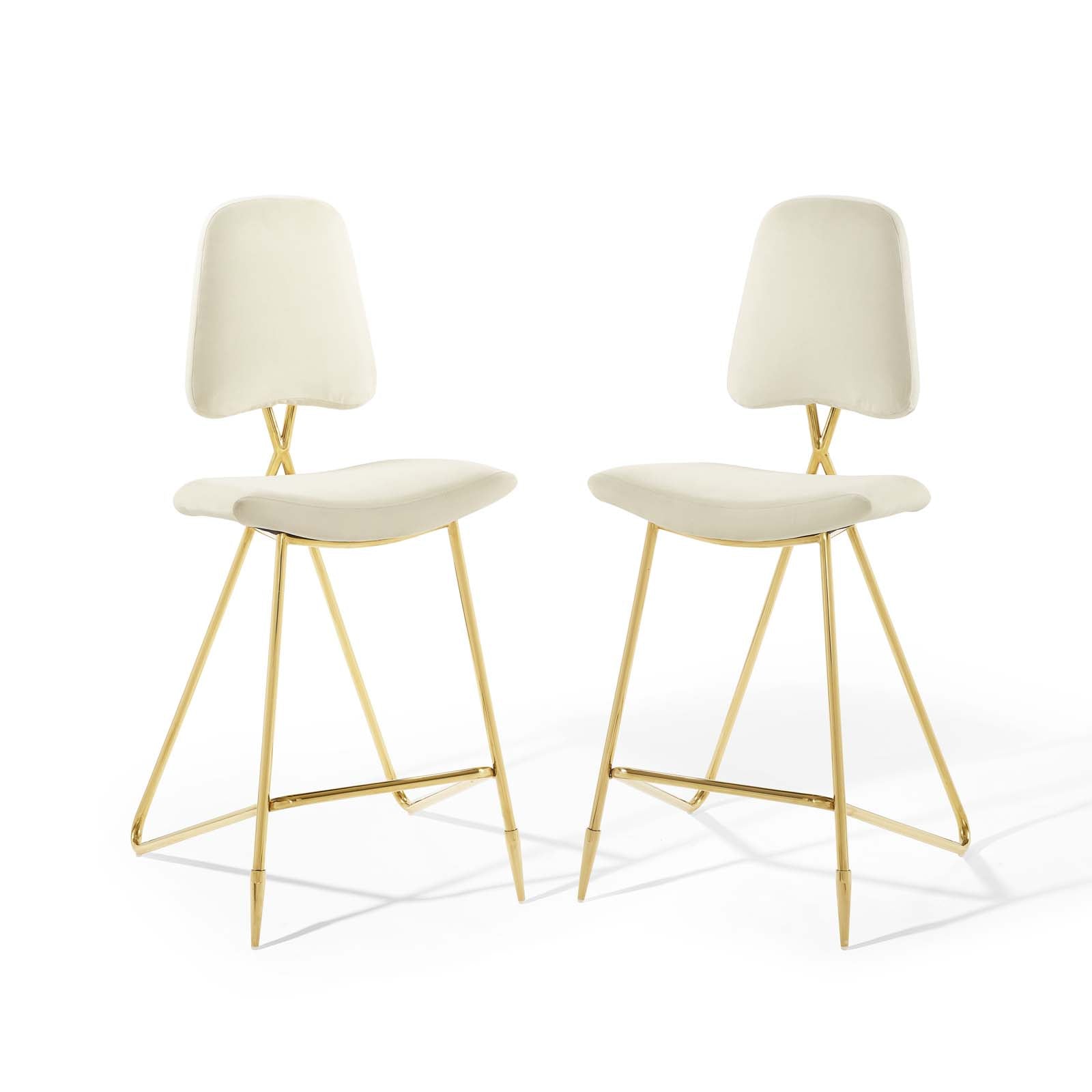Ponder Bar Stool Performance Velvet Set of 2 By Modway | Bar Stools | Modishstore-7