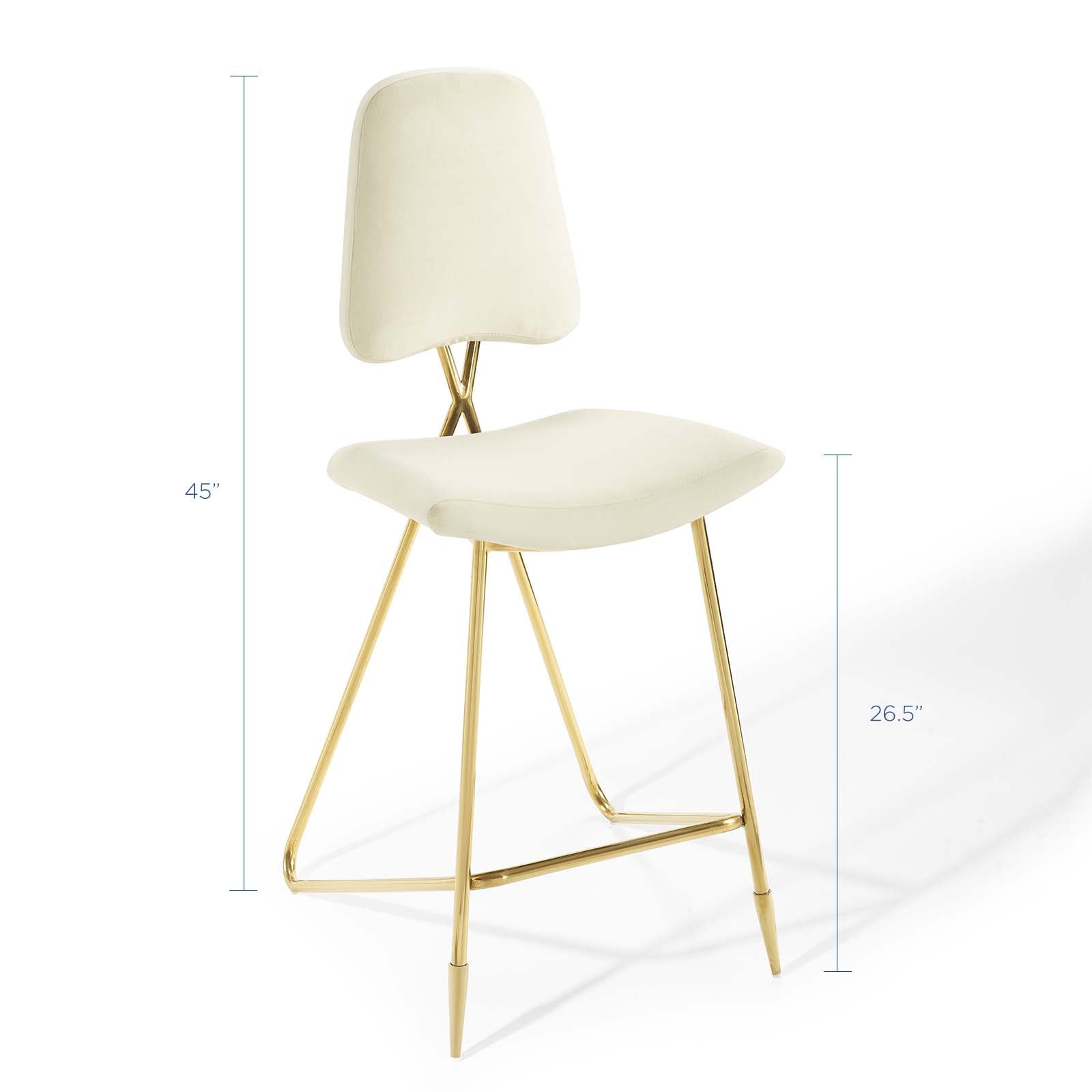 Ponder Bar Stool Performance Velvet Set of 2 By Modway | Bar Stools | Modishstore-9