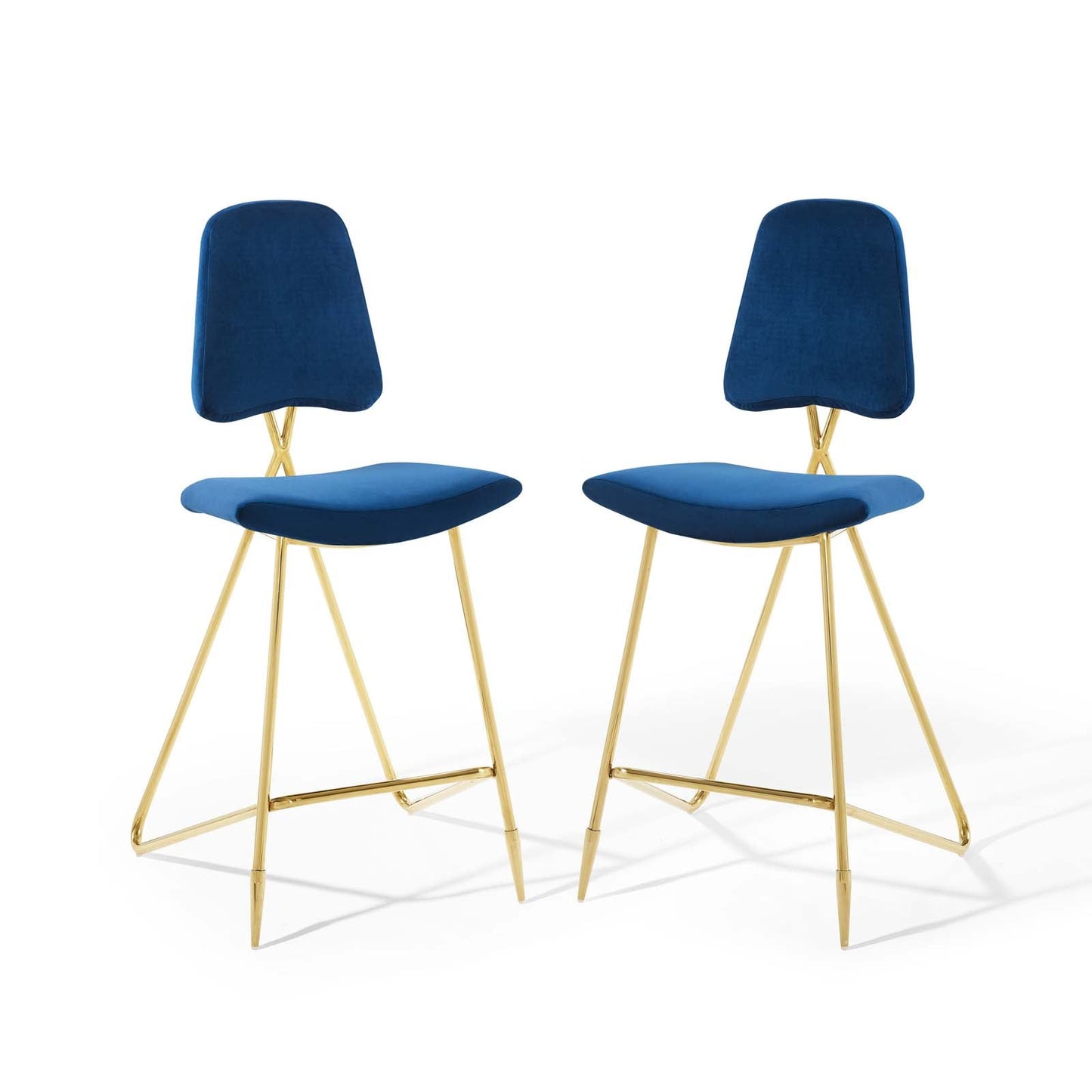 Ponder Bar Stool Performance Velvet Set of 2 By Modway | Bar Stools | Modishstore-12