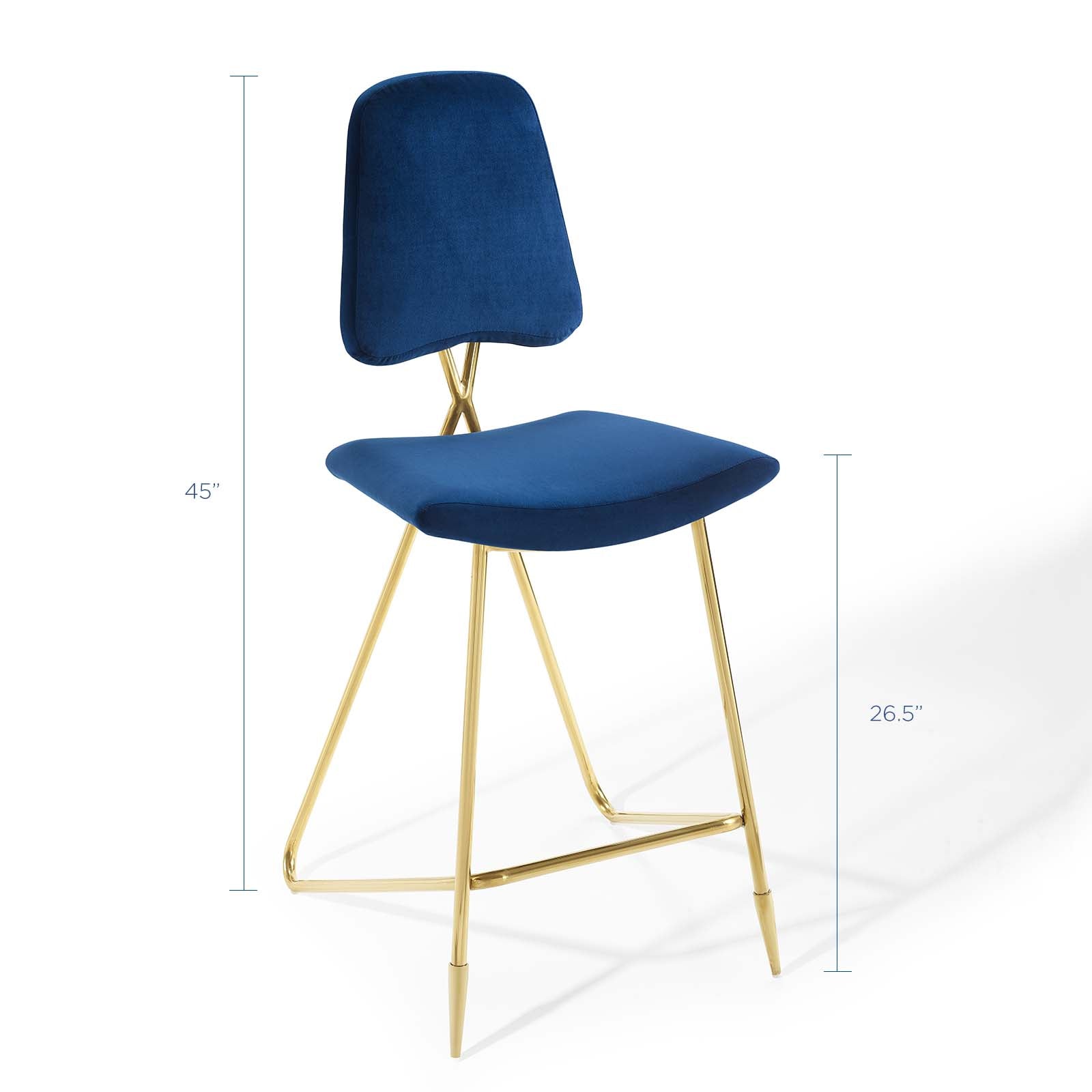 Ponder Bar Stool Performance Velvet Set of 2 By Modway | Bar Stools | Modishstore-14