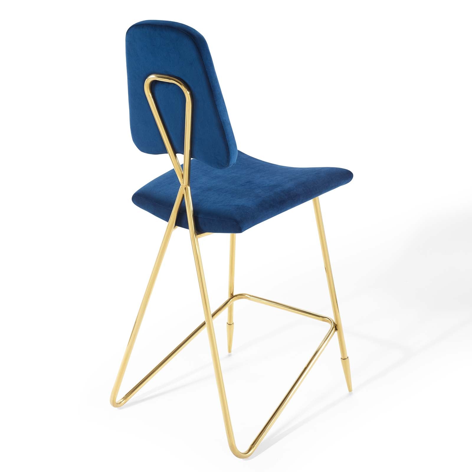 Ponder Bar Stool Performance Velvet Set of 2 By Modway | Bar Stools | Modishstore-16