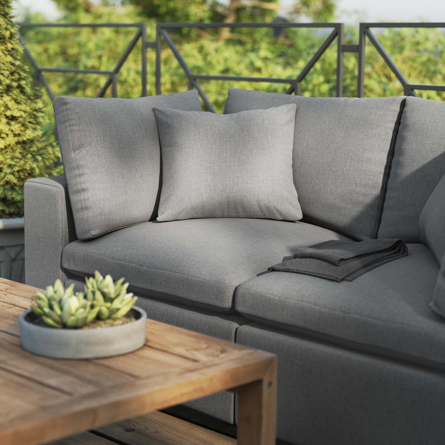 Modway Commix Overstuffed Outdoor Patio Loveseat | Outdoor Sofas, Loveseats & Sectionals