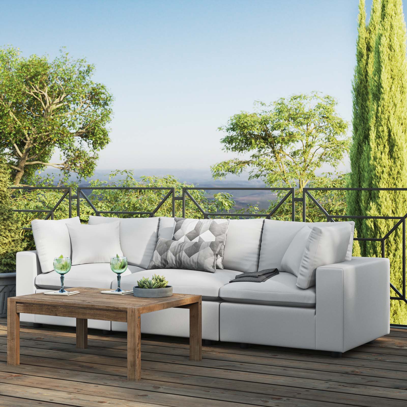 Modway Commix Overstuffed Outdoor Patio Sofa | Outdoor Sofas, Loveseats & Sectionals | 