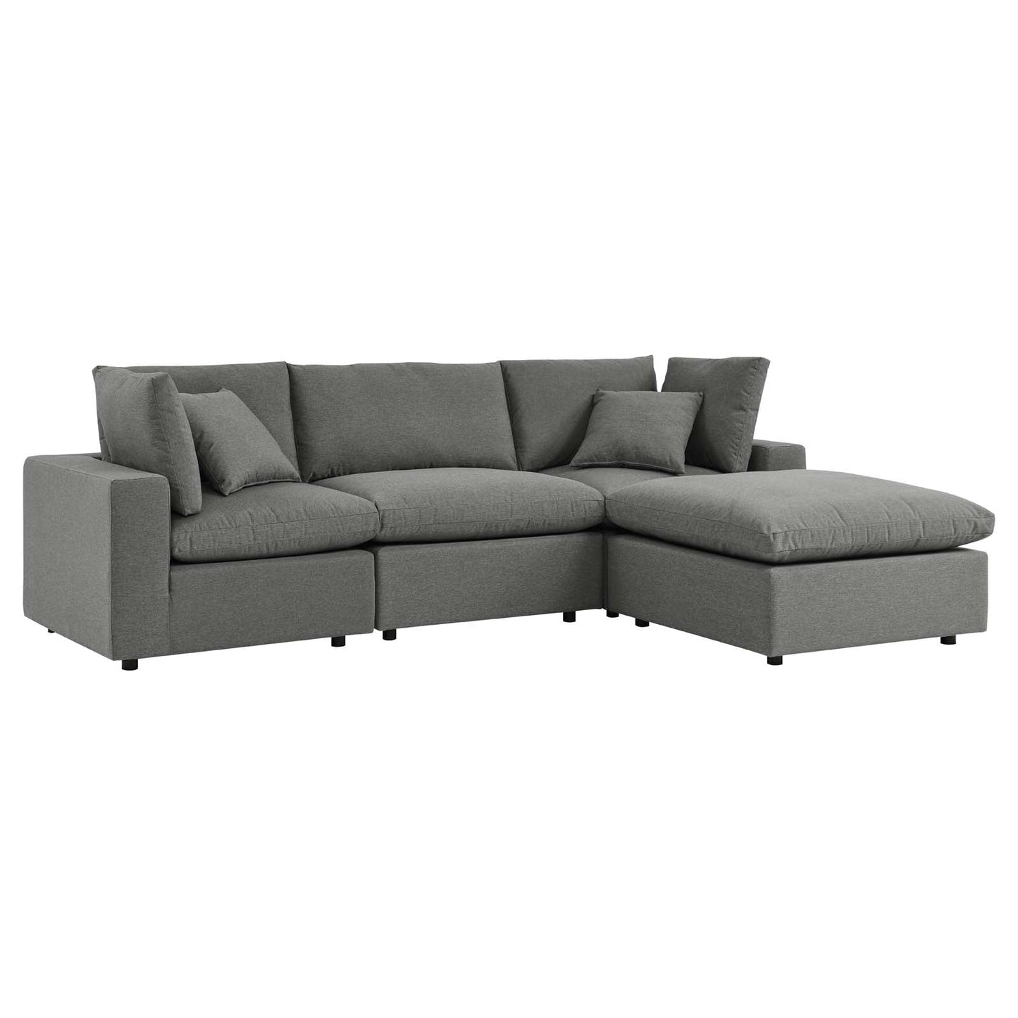 Modway Commix 4-Piece Outdoor Patio Sectional Sofa | Outdoor Sofas, Loveseats & Sectionals | 