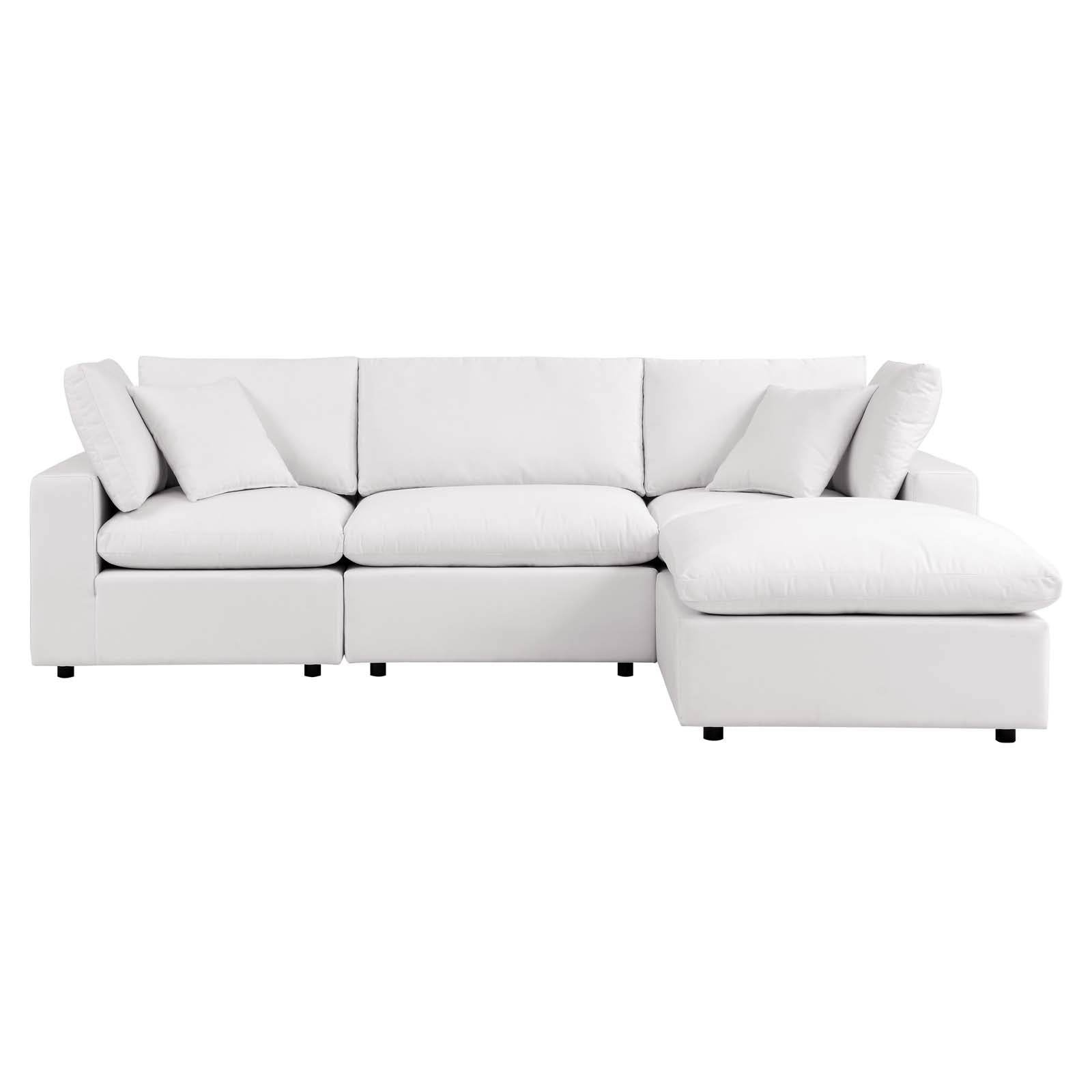 Modway Commix 4-Piece Outdoor Patio Sectional Sofa | Outdoor Sofas, Loveseats & Sectionals | 