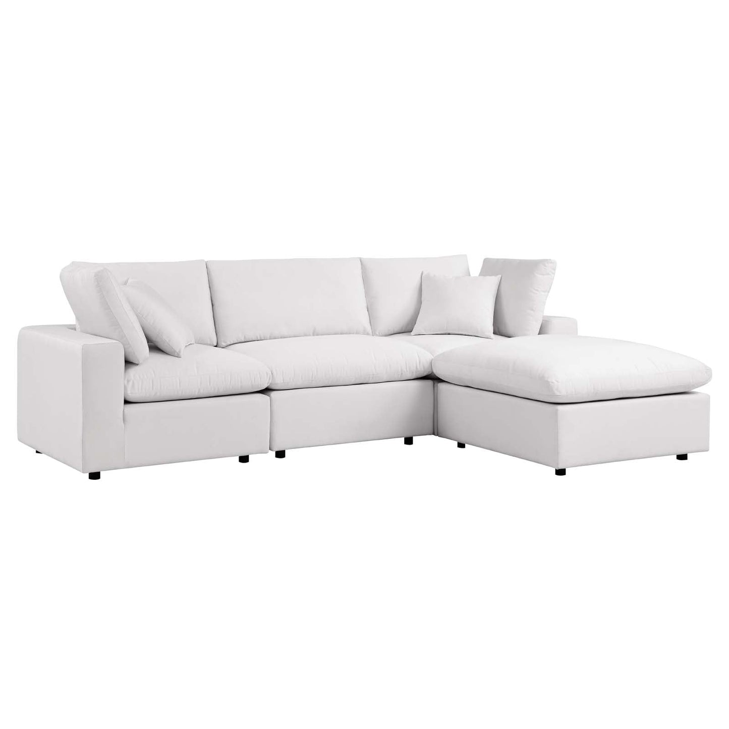 Modway Commix 4-Piece Outdoor Patio Sectional Sofa | Outdoor Sofas, Loveseats & Sectionals | 