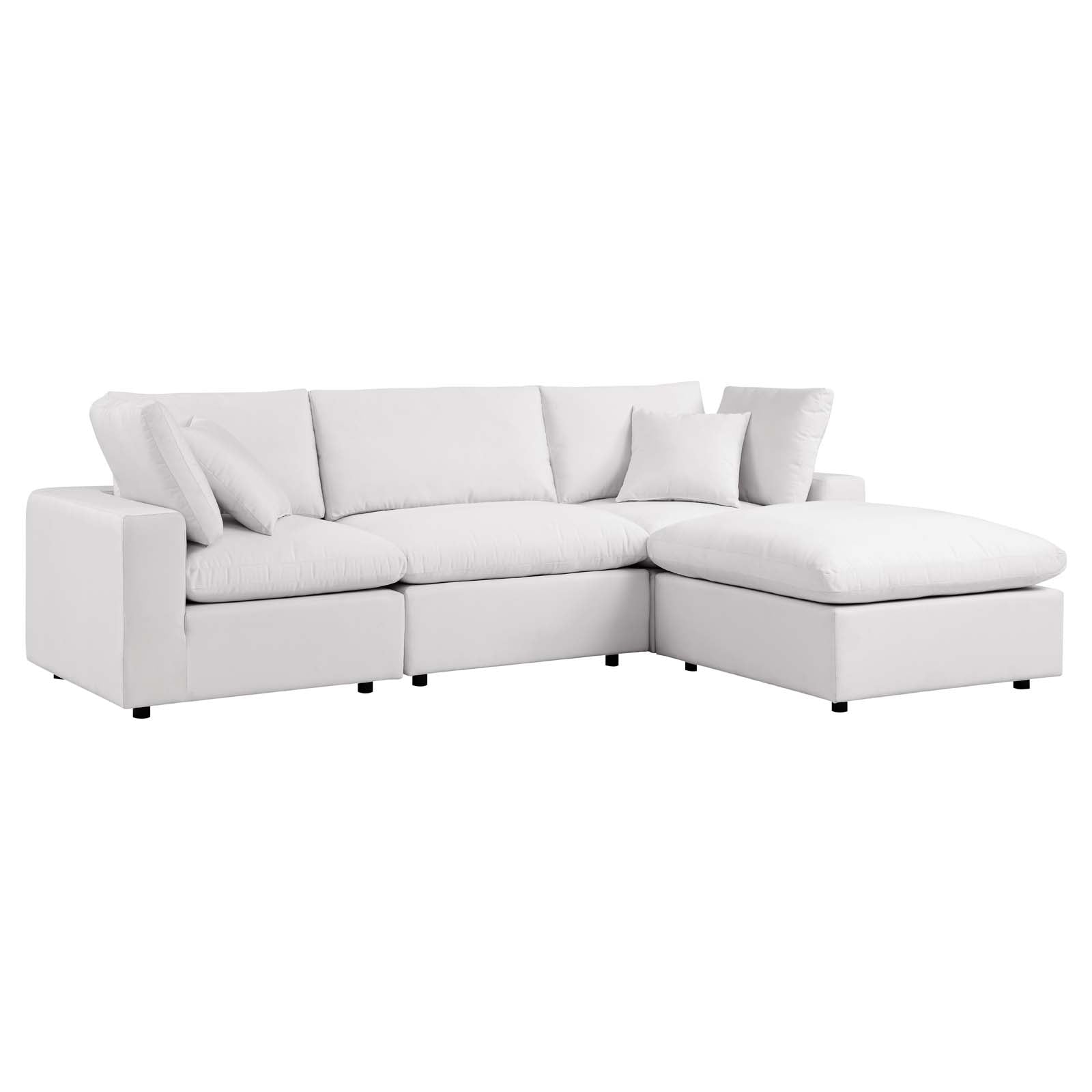 Modway Commix 4-Piece Outdoor Patio Sectional Sofa | Outdoor Sofas, Loveseats & Sectionals | 