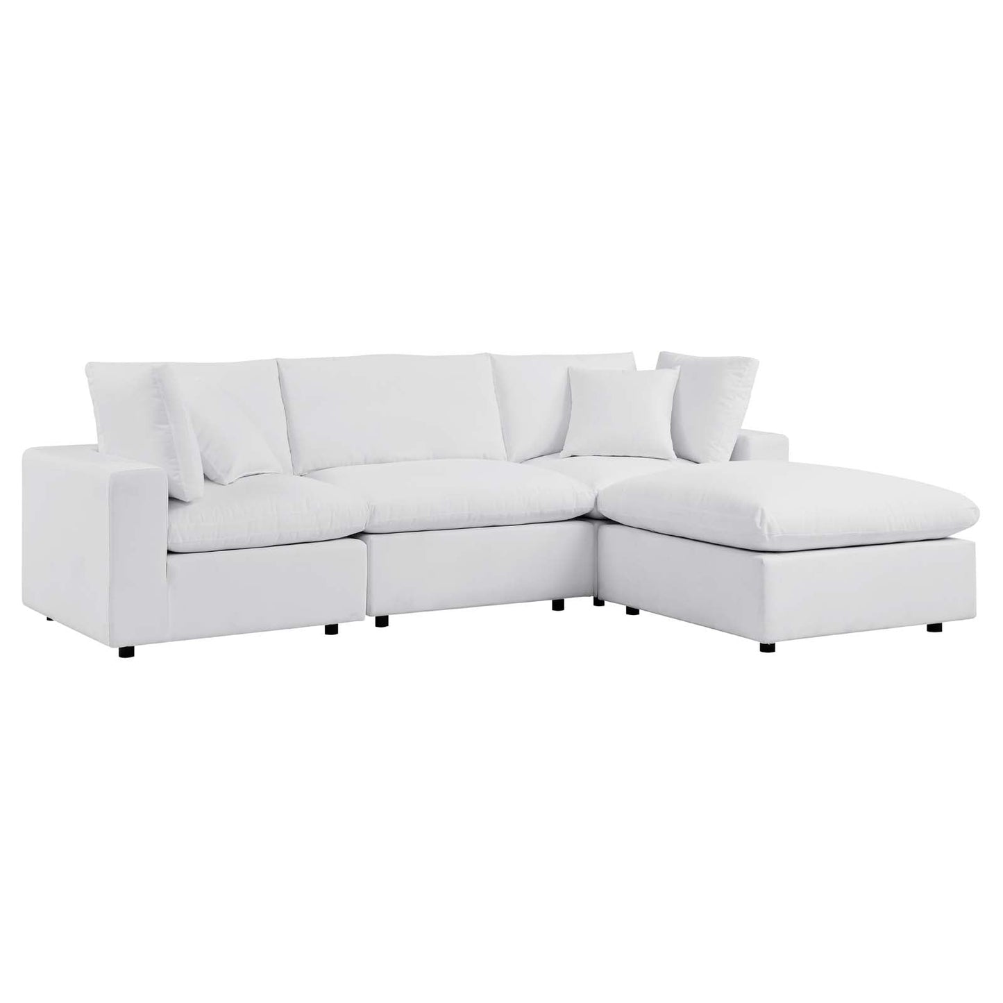 Modway Commix 4-Piece Sunbrella® Outdoor Patio Sectional Sofa | Outdoor Sofas, Loveseats & Sectionals | 