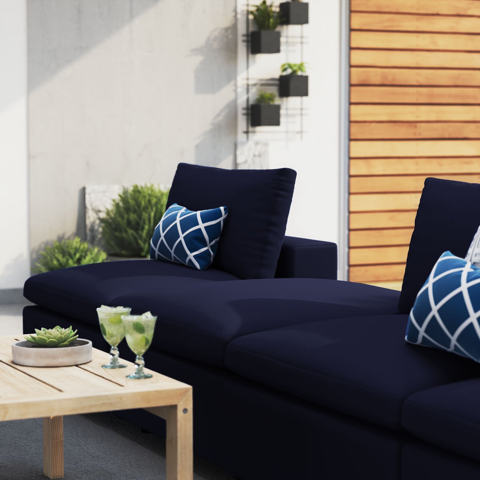 Modway Commix 4-Piece Sunbrella® Outdoor Patio Sectional Sofa | Outdoor Sofas, Loveseats & Sectionals | 