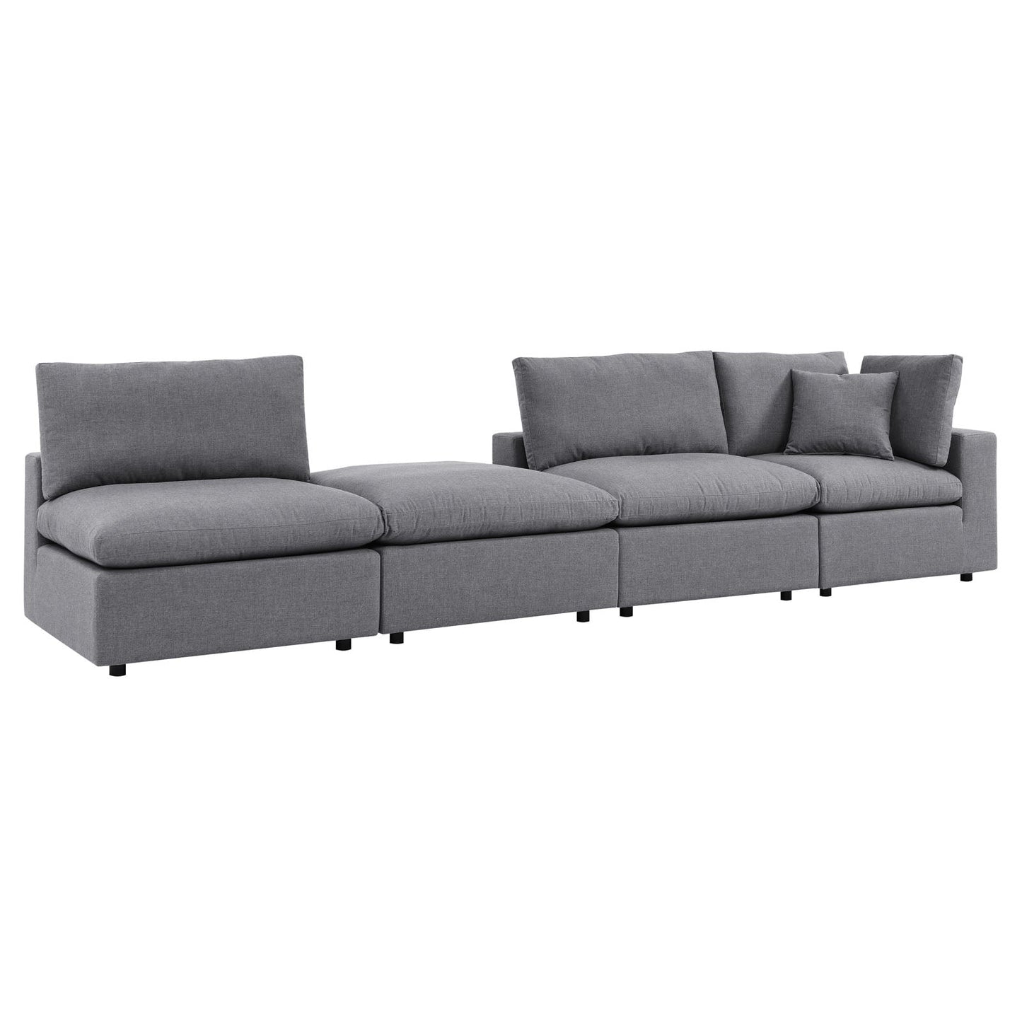 Modway Commix 4-Piece Sunbrella® Outdoor Patio Sectional Sofa | Outdoor Sofas, Loveseats & Sectionals | 
