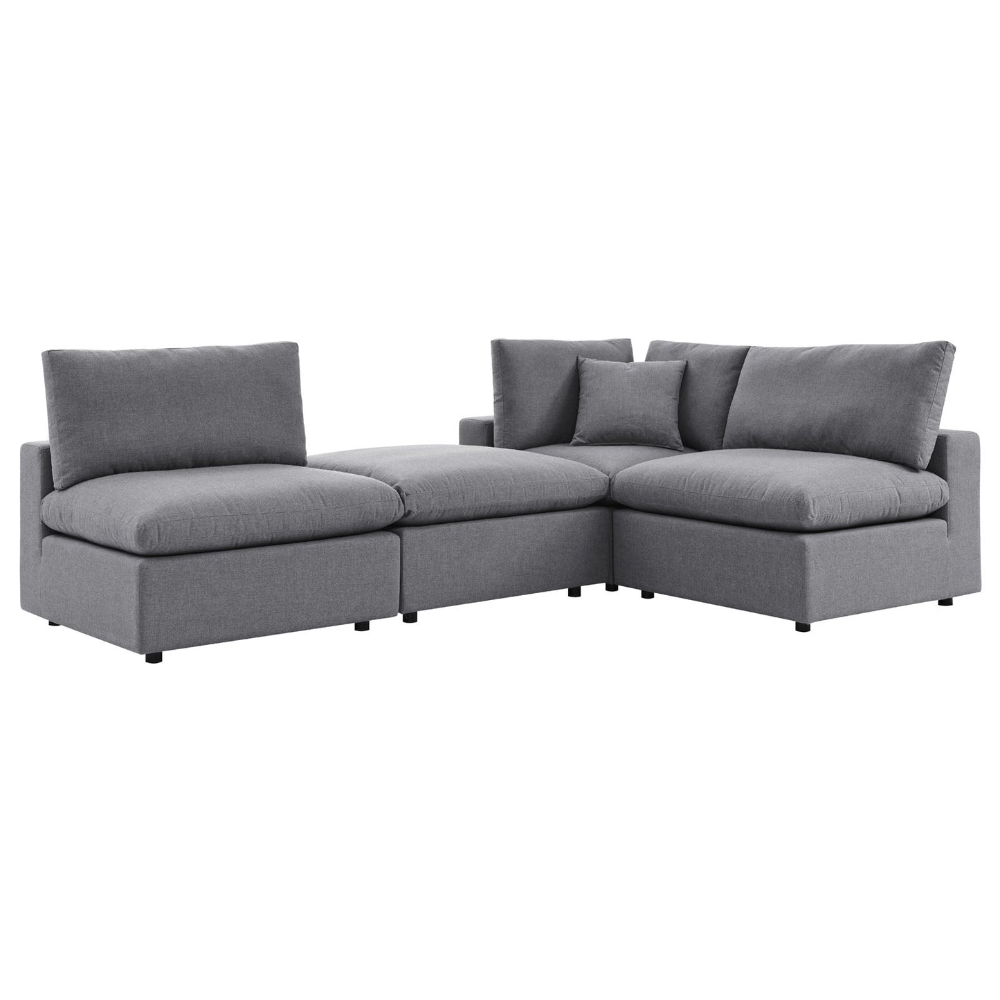 Modway Commix 4-Piece Sunbrella® Outdoor Patio Sectional Sofa | Outdoor Sofas, Loveseats & Sectionals | 