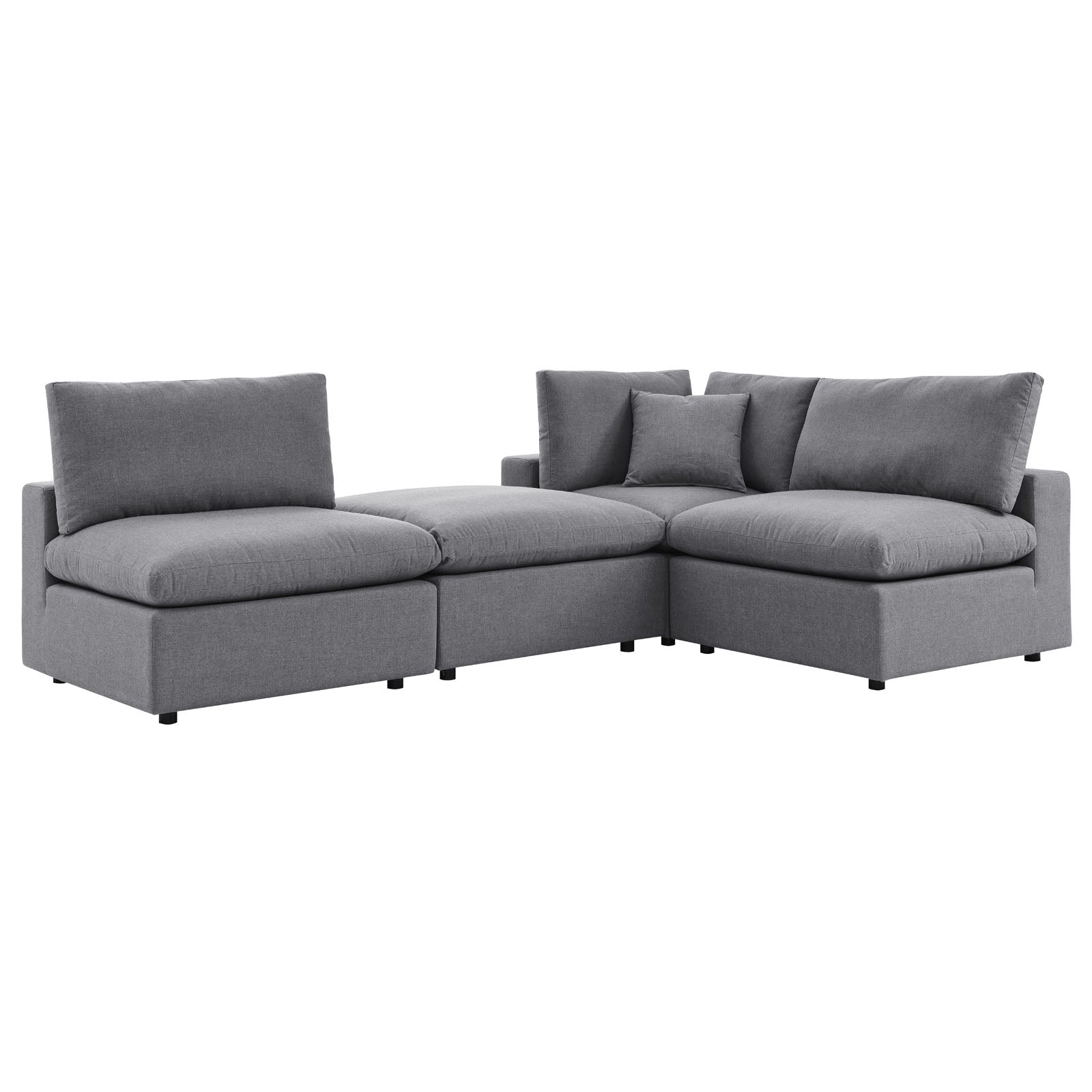 Modway Commix 4-Piece Sunbrella® Outdoor Patio Sectional Sofa | Outdoor Sofas, Loveseats & Sectionals | 