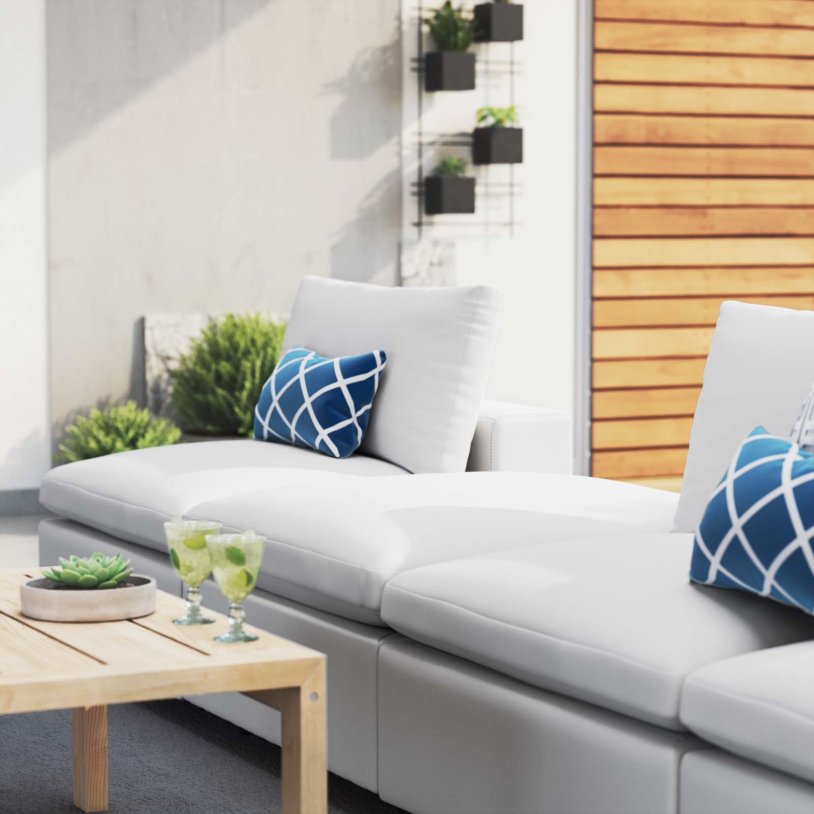 Modway Commix 4-Piece Sunbrella® Outdoor Patio Sectional Sofa | Outdoor Sofas, Loveseats & Sectionals | 