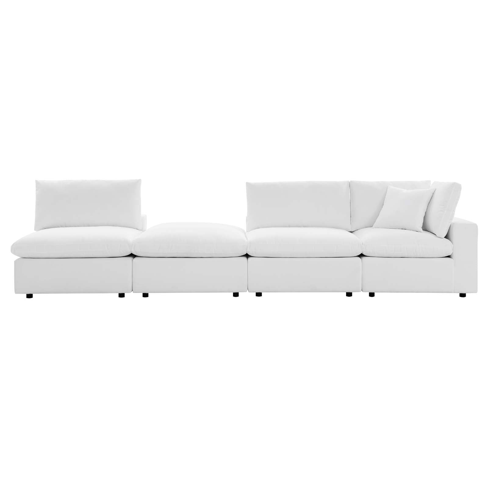 Modway Commix 4-Piece Sunbrella® Outdoor Patio Sectional Sofa | Outdoor Sofas, Loveseats & Sectionals | 