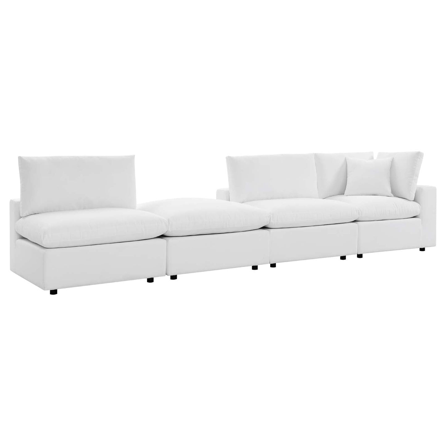 Modway Commix 4-Piece Sunbrella® Outdoor Patio Sectional Sofa | Outdoor Sofas, Loveseats & Sectionals | 