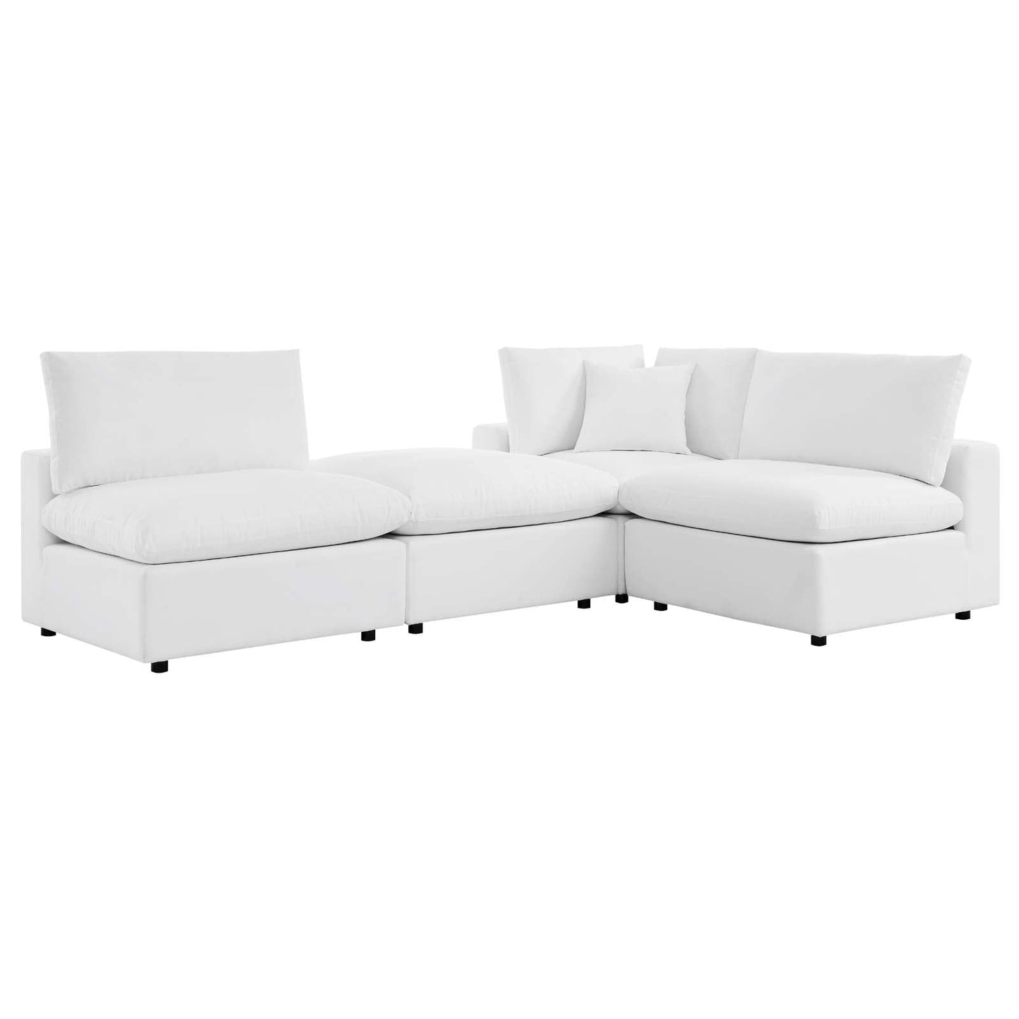 Modway Commix 4-Piece Sunbrella® Outdoor Patio Sectional Sofa | Outdoor Sofas, Loveseats & Sectionals | 