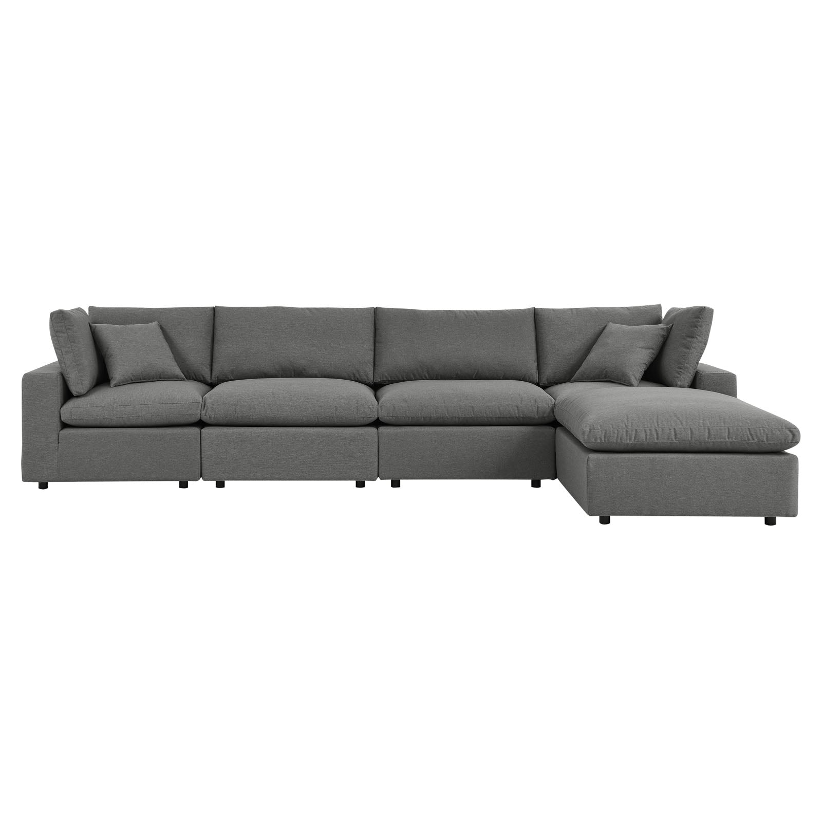 Modway Commix 5-Piece Outdoor Patio Sectional Sofa | Outdoor Sofas, Loveseats & Sectionals | 