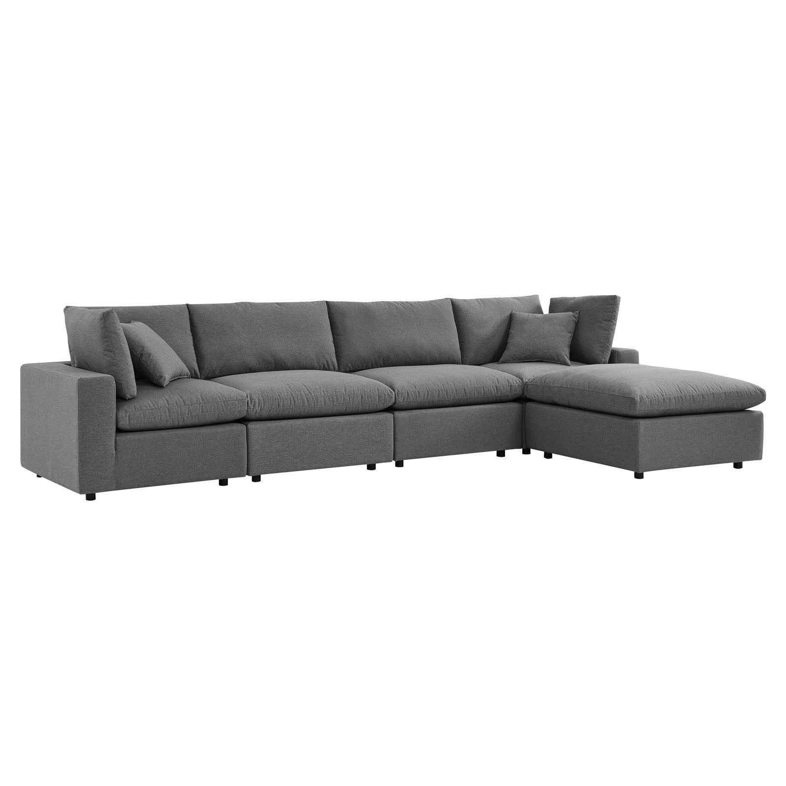 Modway Commix 5-Piece Outdoor Patio Sectional Sofa | Outdoor Sofas, Loveseats & Sectionals | 