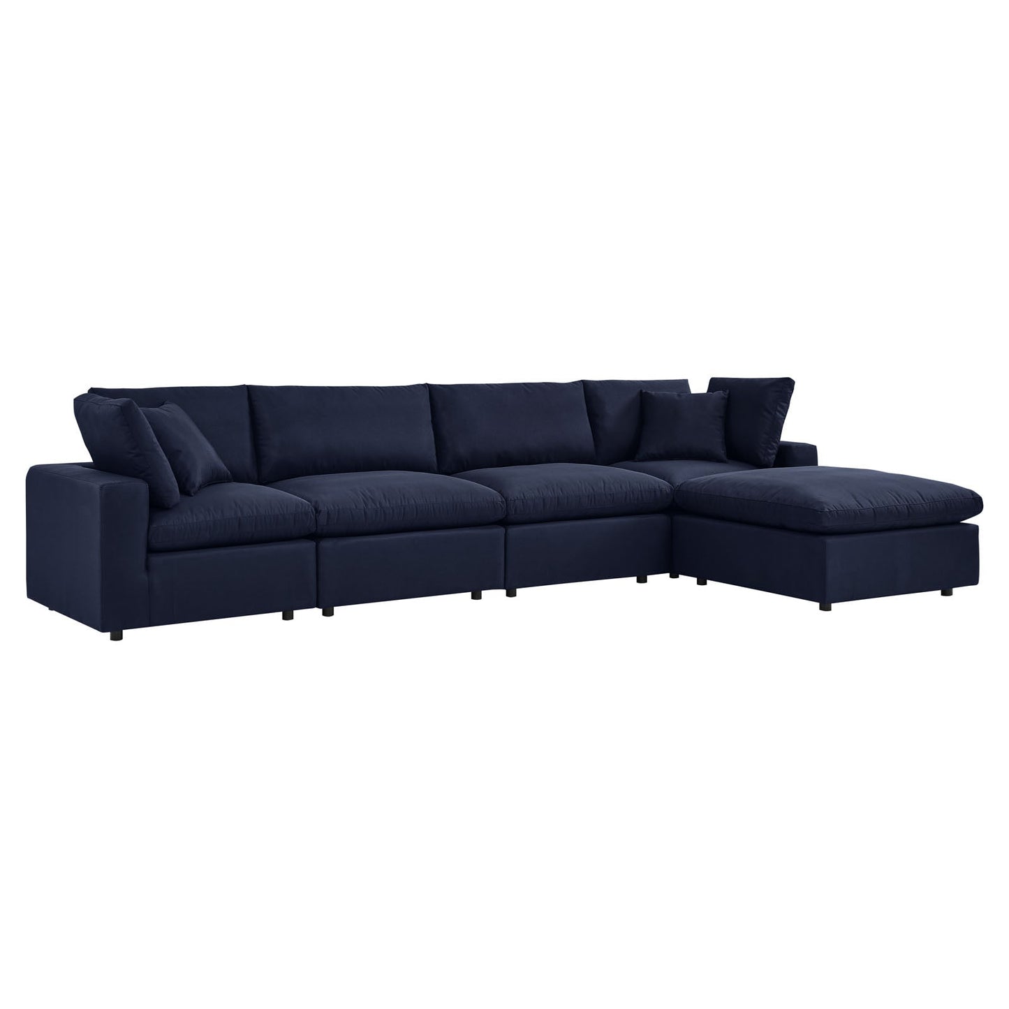 Modway Commix 5-Piece Outdoor Patio Sectional Sofa | Outdoor Sofas, Loveseats & Sectionals | 