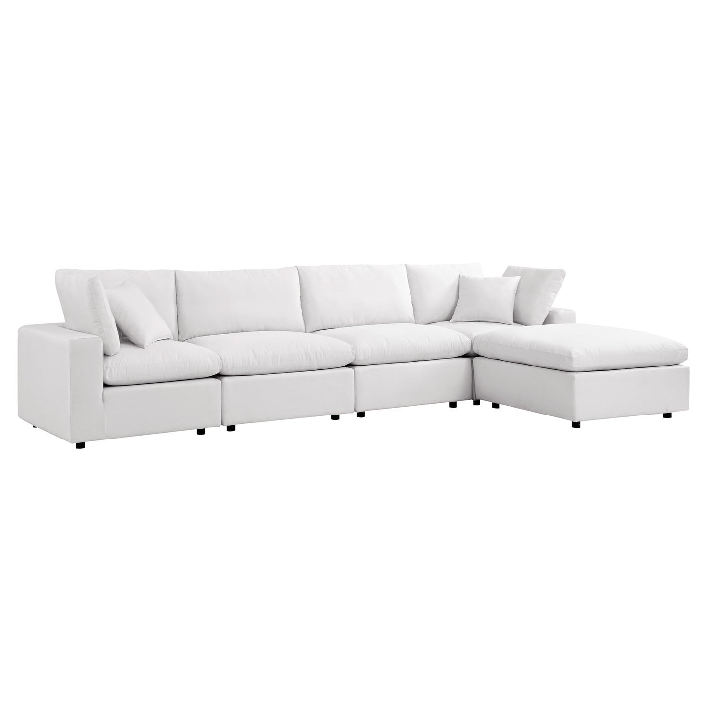 Modway Commix 5-Piece Outdoor Patio Sectional Sofa | Outdoor Sofas, Loveseats & Sectionals | 