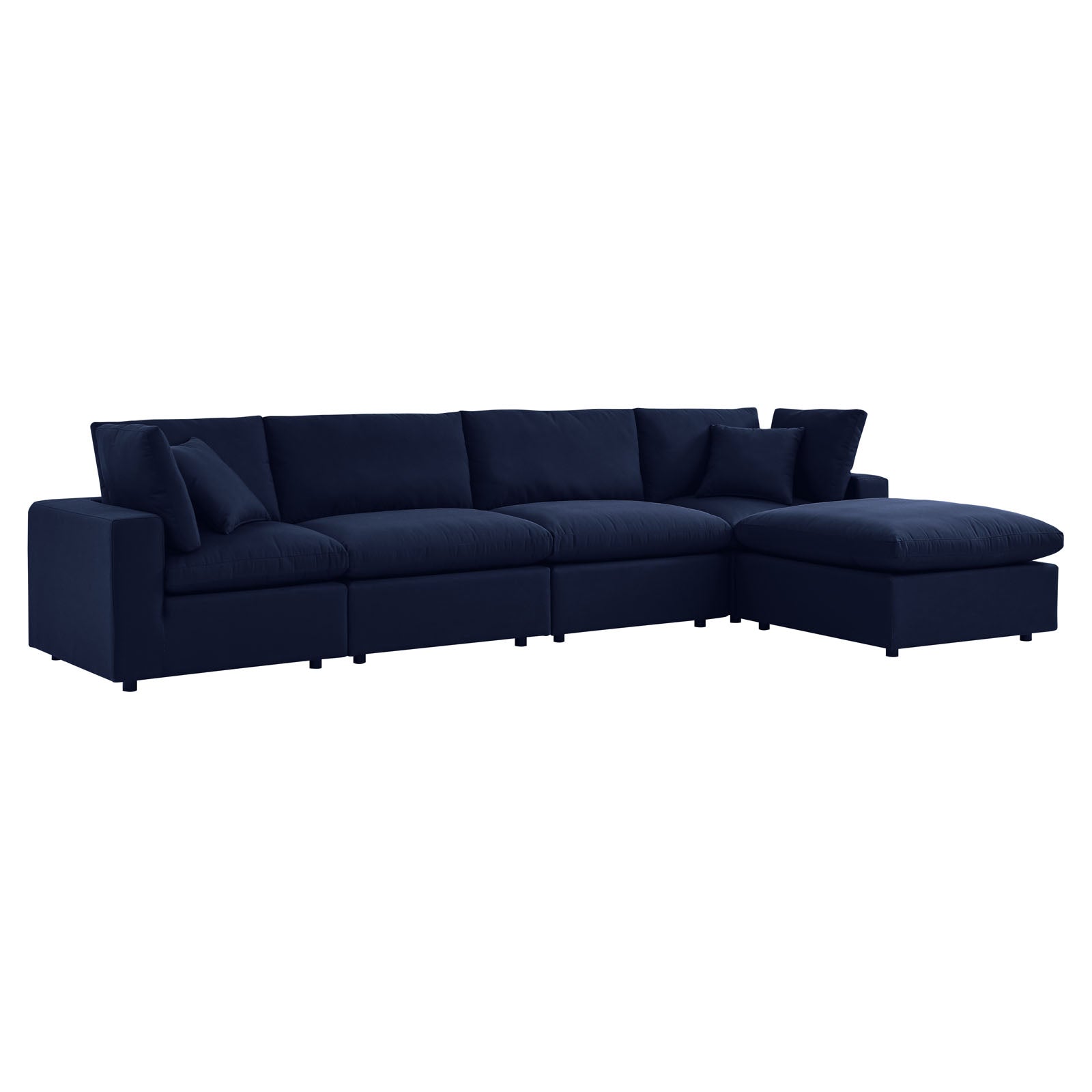 Modway Commix 5-Piece Sunbrella® Outdoor Patio Sectional Sofa | Outdoor Sofas, Loveseats & Sectionals | 