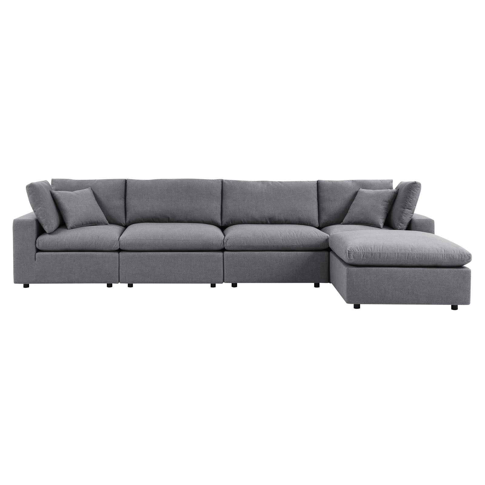 Modway Commix 5-Piece Sunbrella® Outdoor Patio Sectional Sofa | Outdoor Sofas, Loveseats & Sectionals | 