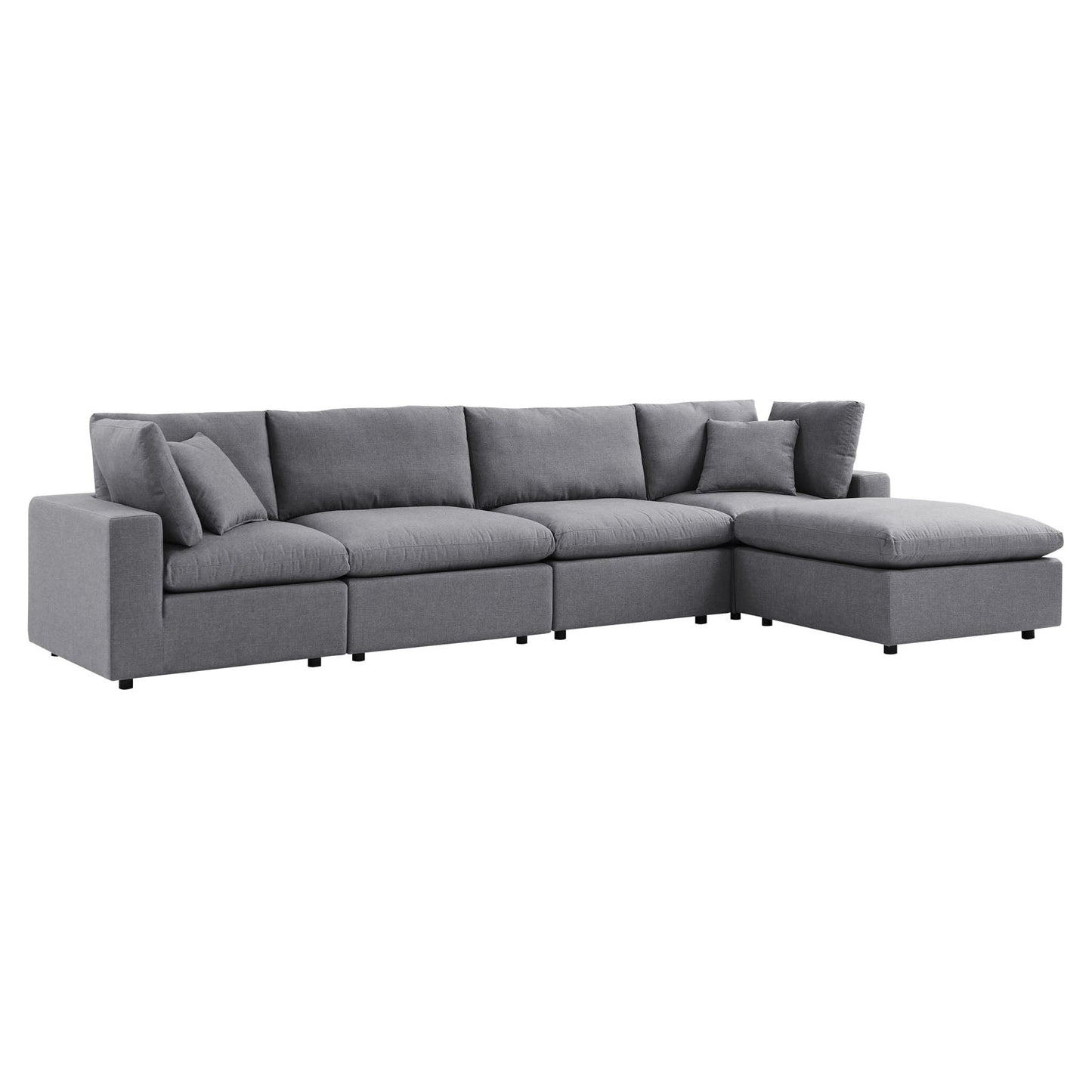 Modway Commix 5-Piece Sunbrella® Outdoor Patio Sectional Sofa | Outdoor Sofas, Loveseats & Sectionals | 