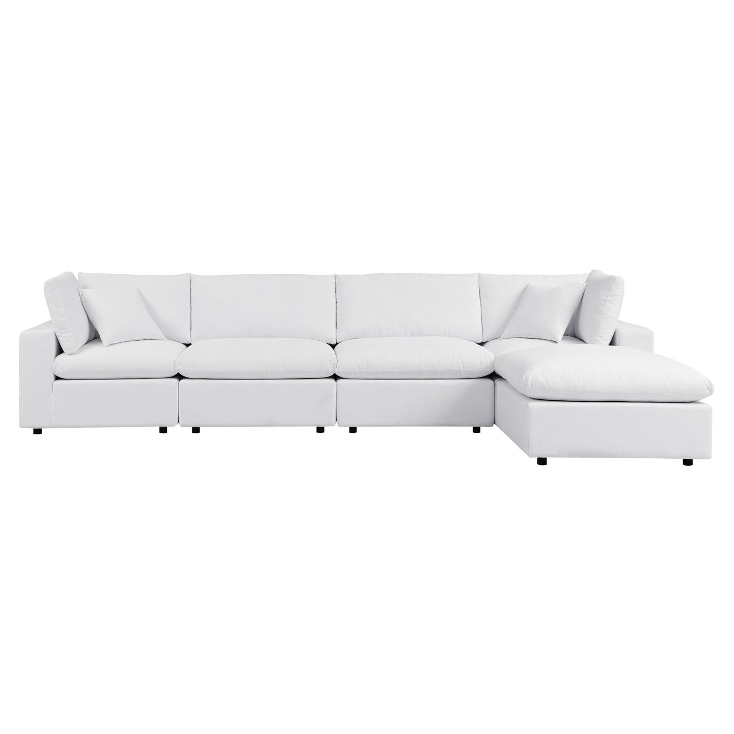 Modway Commix 5-Piece Sunbrella® Outdoor Patio Sectional Sofa | Outdoor Sofas, Loveseats & Sectionals | 