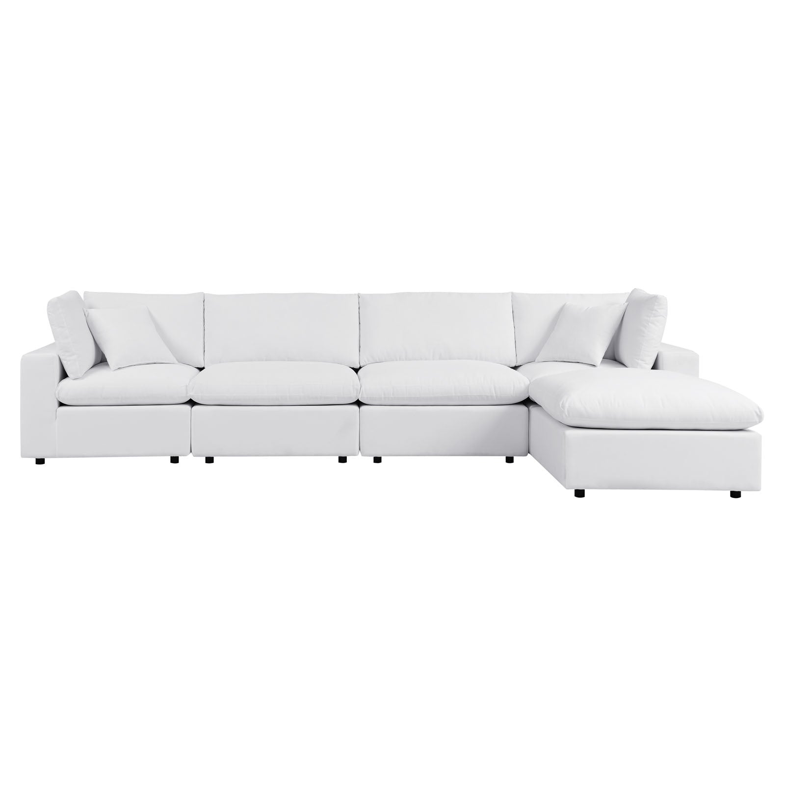 Modway Commix 5-Piece Sunbrella® Outdoor Patio Sectional Sofa | Outdoor Sofas, Loveseats & Sectionals | 