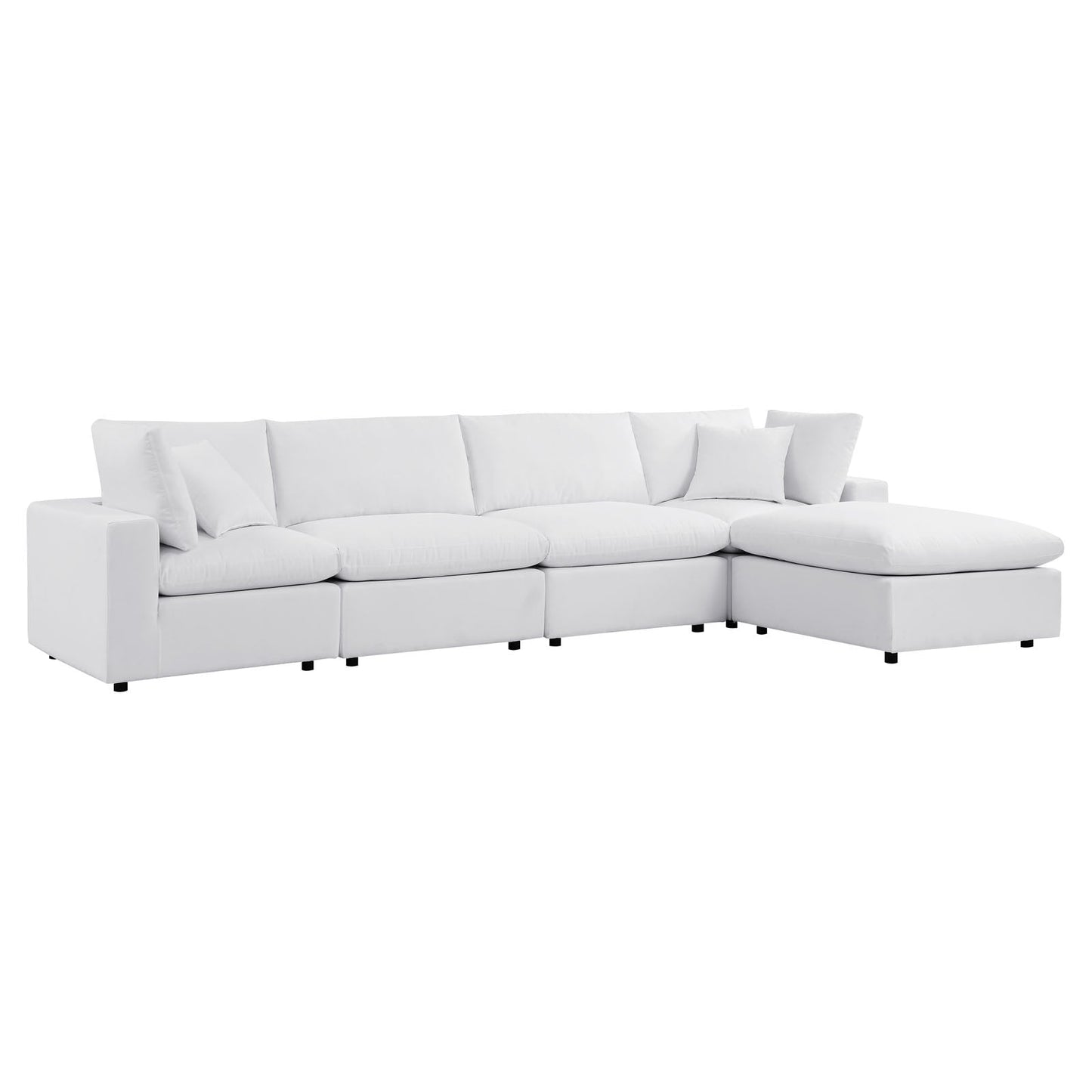 Modway Commix 5-Piece Sunbrella® Outdoor Patio Sectional Sofa | Outdoor Sofas, Loveseats & Sectionals | 
