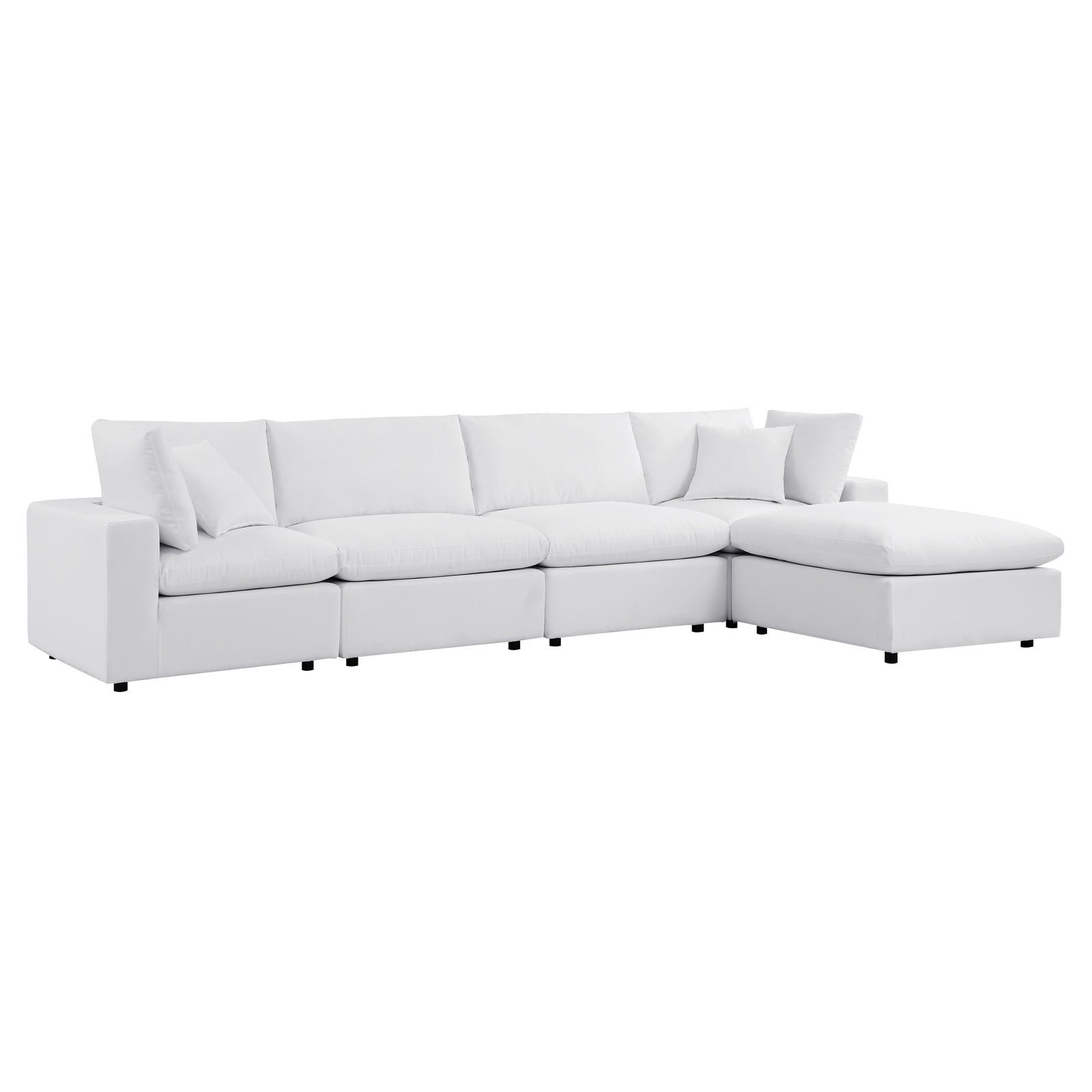 Modway Commix 5-Piece Sunbrella® Outdoor Patio Sectional Sofa | Outdoor Sofas, Loveseats & Sectionals | 