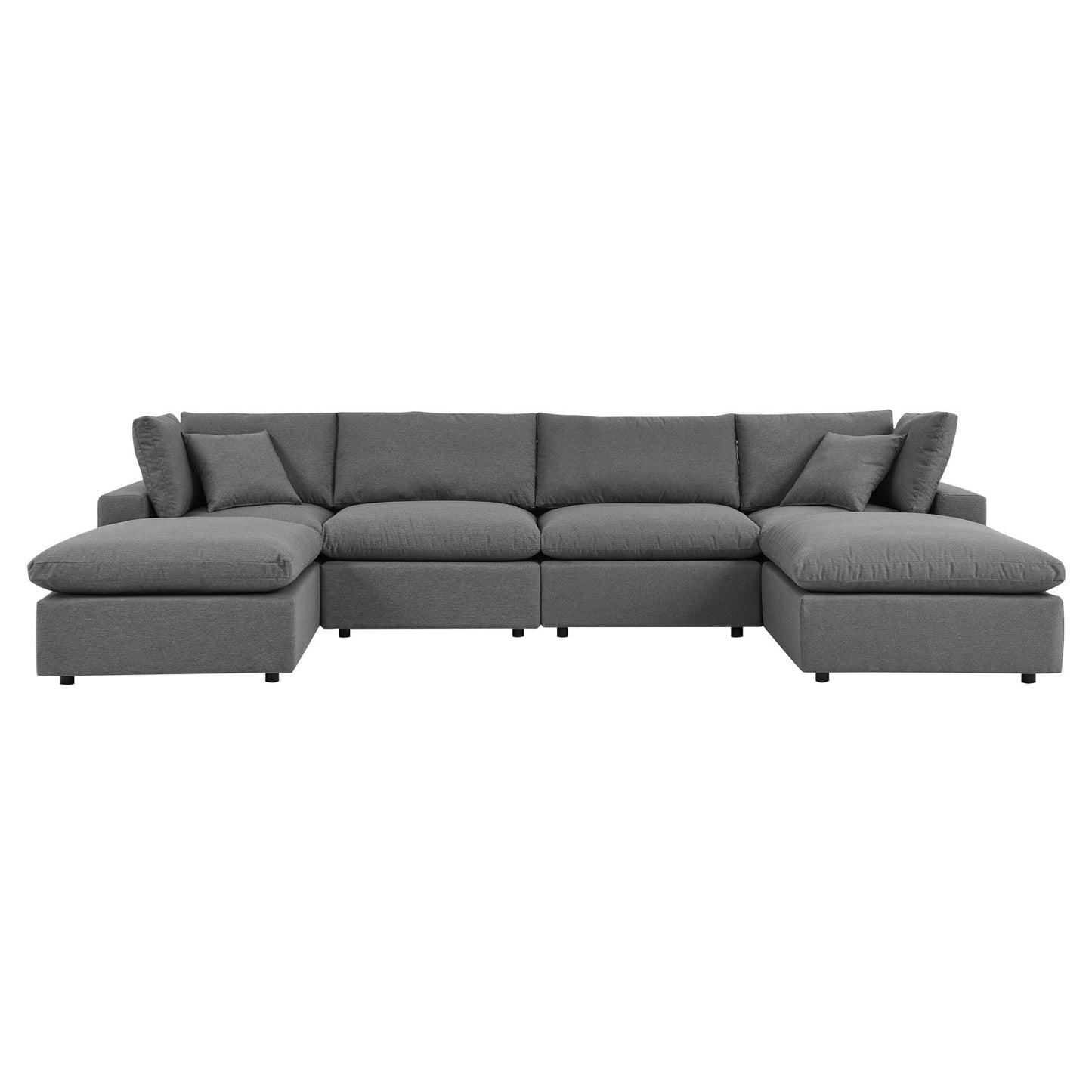 Modway Commix 6-Piece Outdoor Patio Sectional Sofa | Outdoor Sofas, Loveseats & Sectionals | 