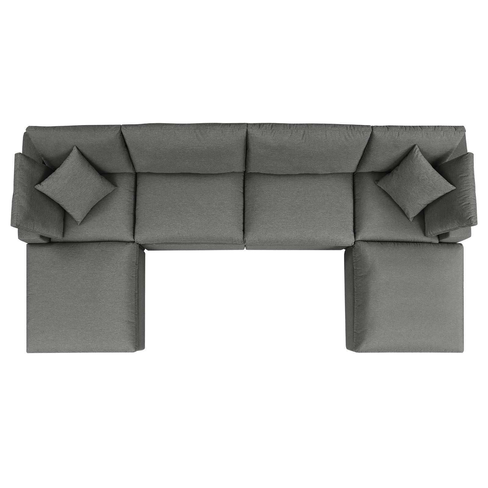 Modway Commix 6-Piece Outdoor Patio Sectional Sofa | Outdoor Sofas, Loveseats & Sectionals | 