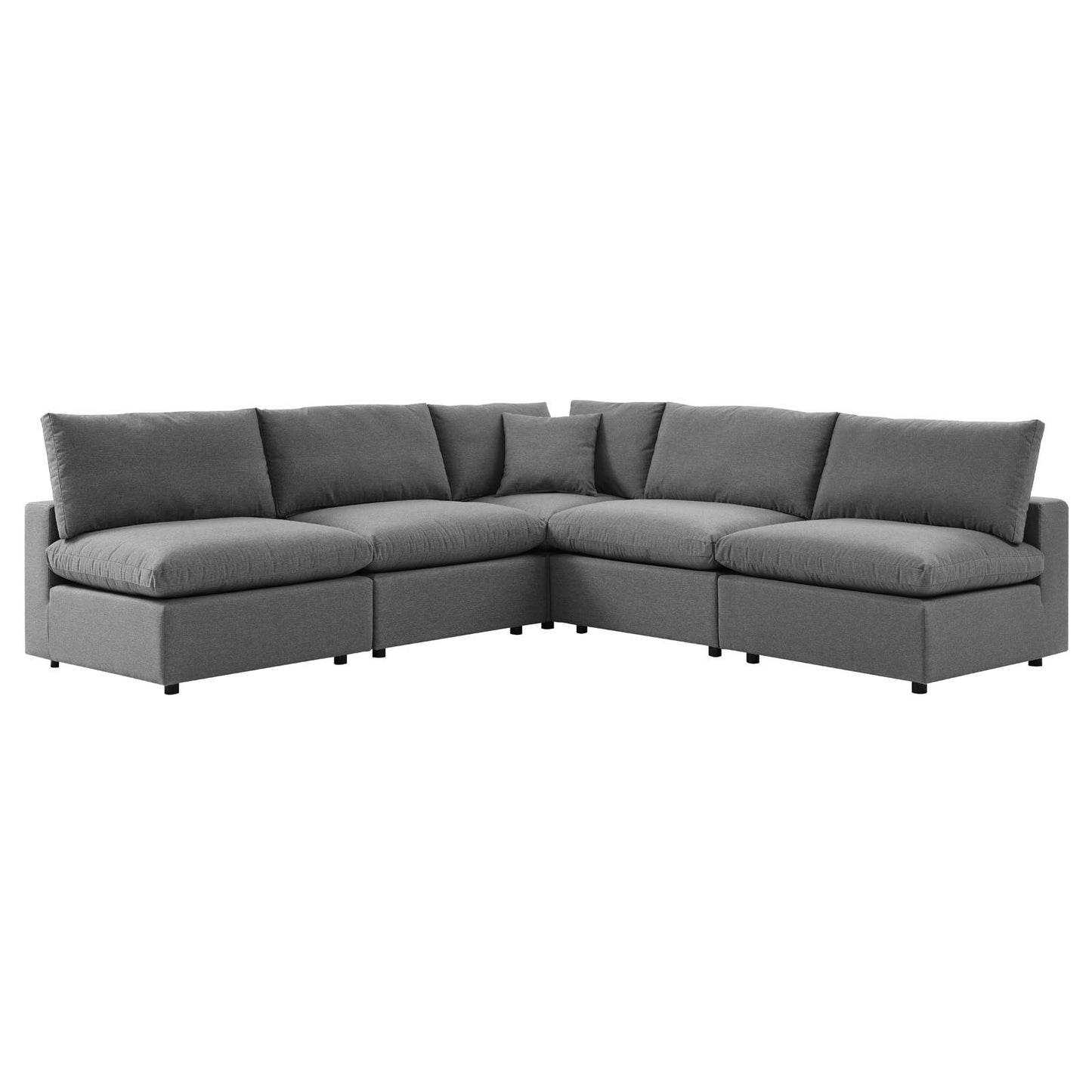 Modway Commix 5-Piece Outdoor Patio Sectional Sofa | Outdoor Sofas, Loveseats & Sectionals | 