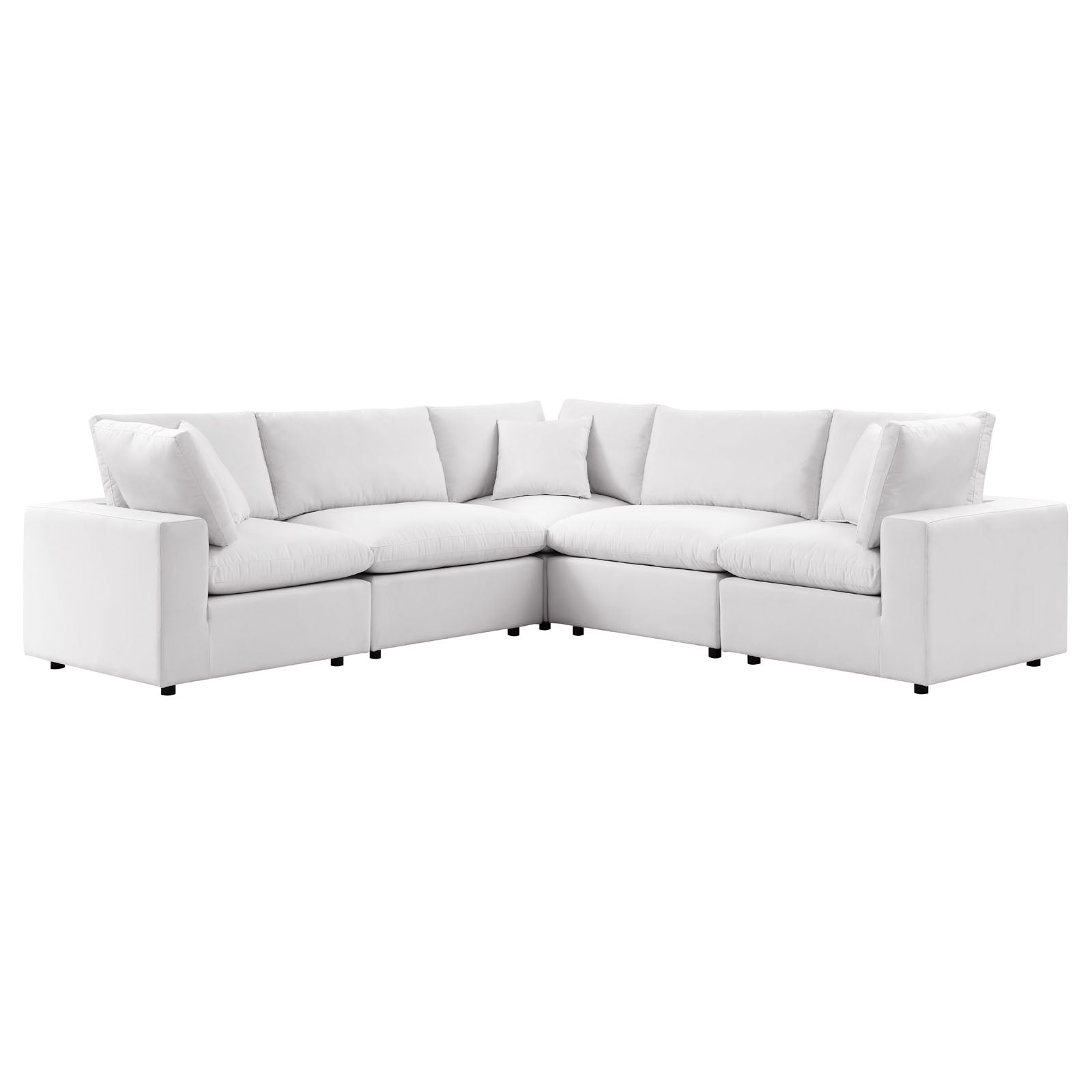 Modway Commix 5-Piece Outdoor Patio Sectional Sofa | Outdoor Sofas, Loveseats & Sectionals | 