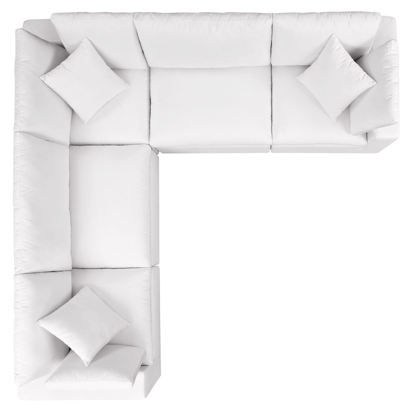 Modway Commix 5-Piece Outdoor Patio Sectional Sofa | Outdoor Sofas, Loveseats & Sectionals | 