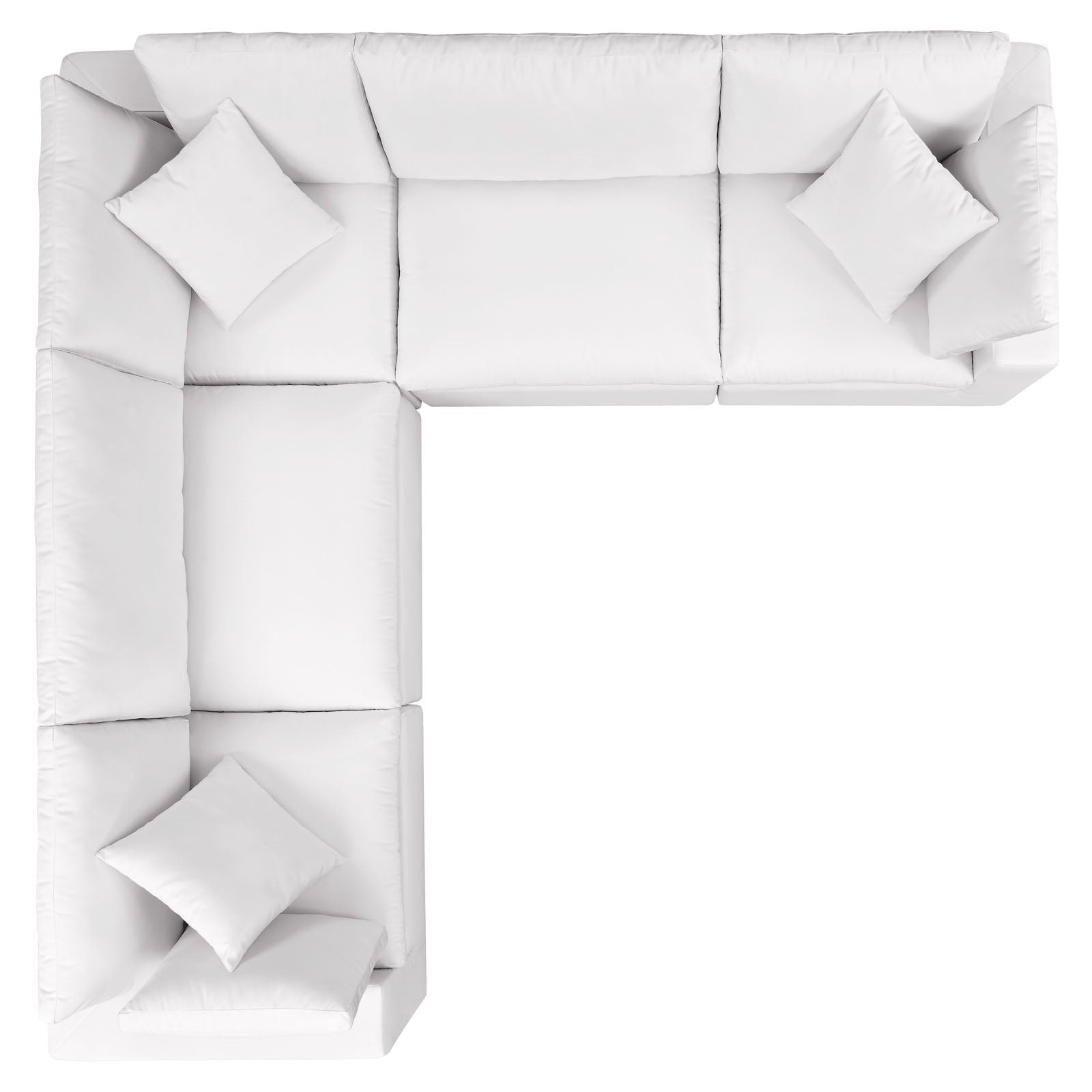 Modway Commix 5-Piece Outdoor Patio Sectional Sofa | Outdoor Sofas, Loveseats & Sectionals | 